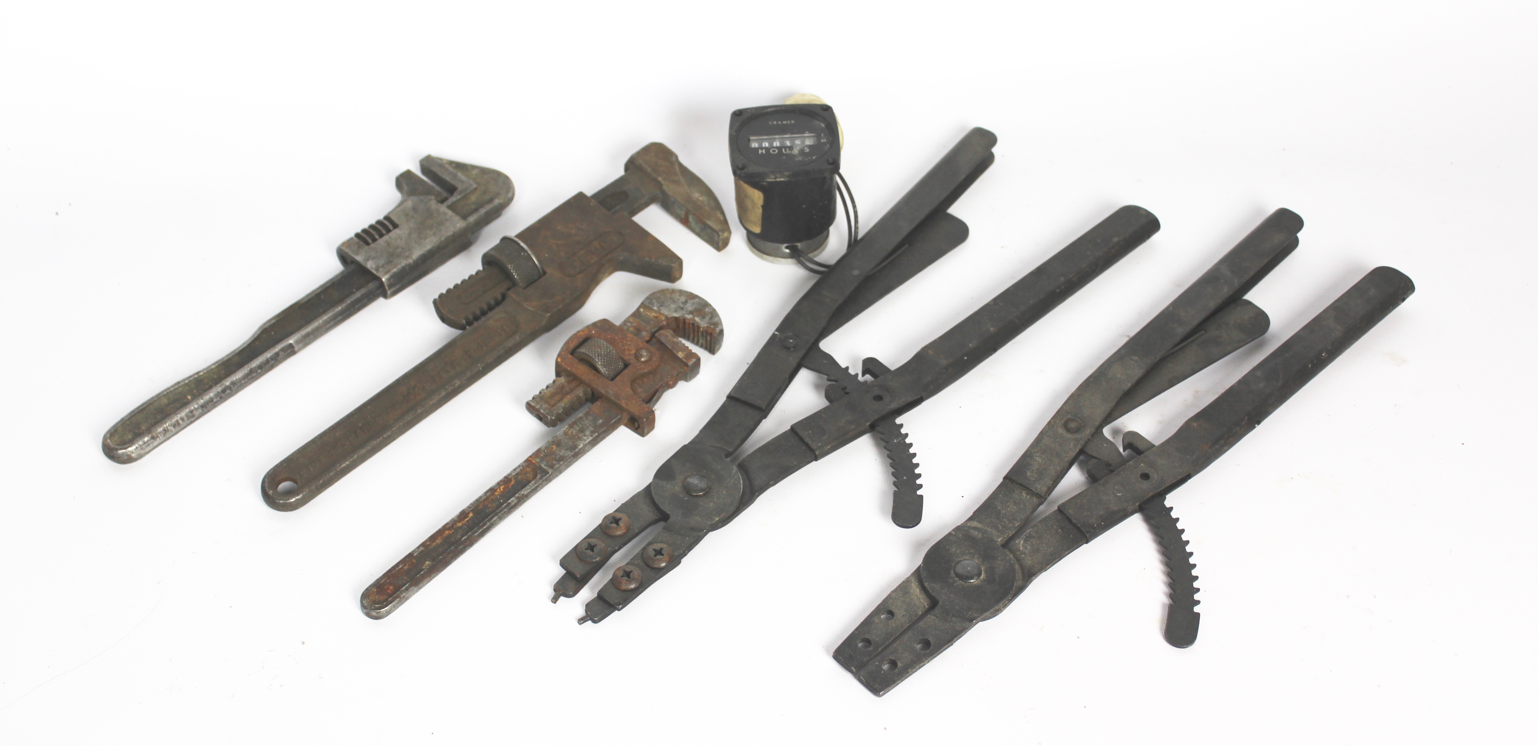 Vintage Tools Including an Arbor Press and Tile Cutter