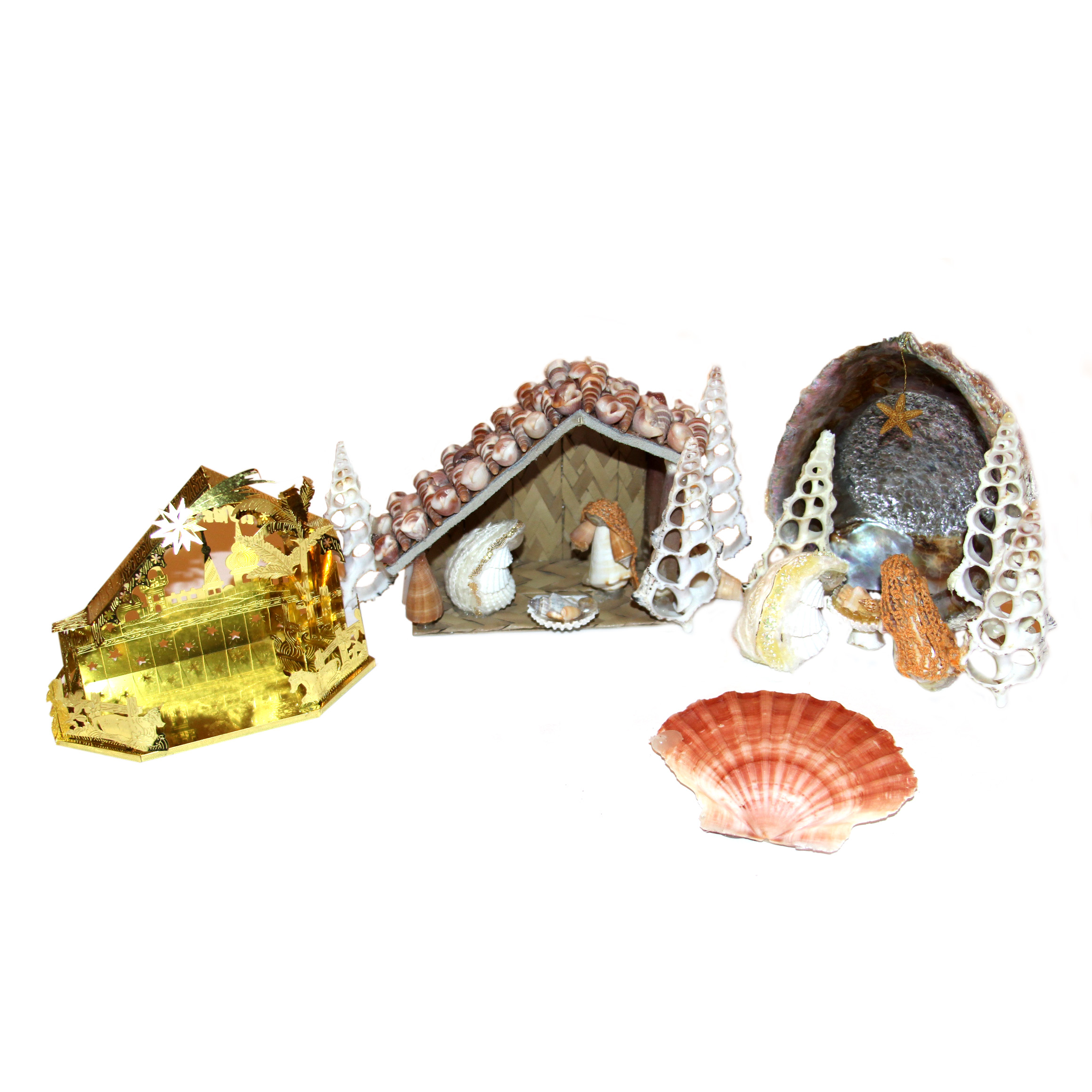 Vintage Seashell Nativity Scenes