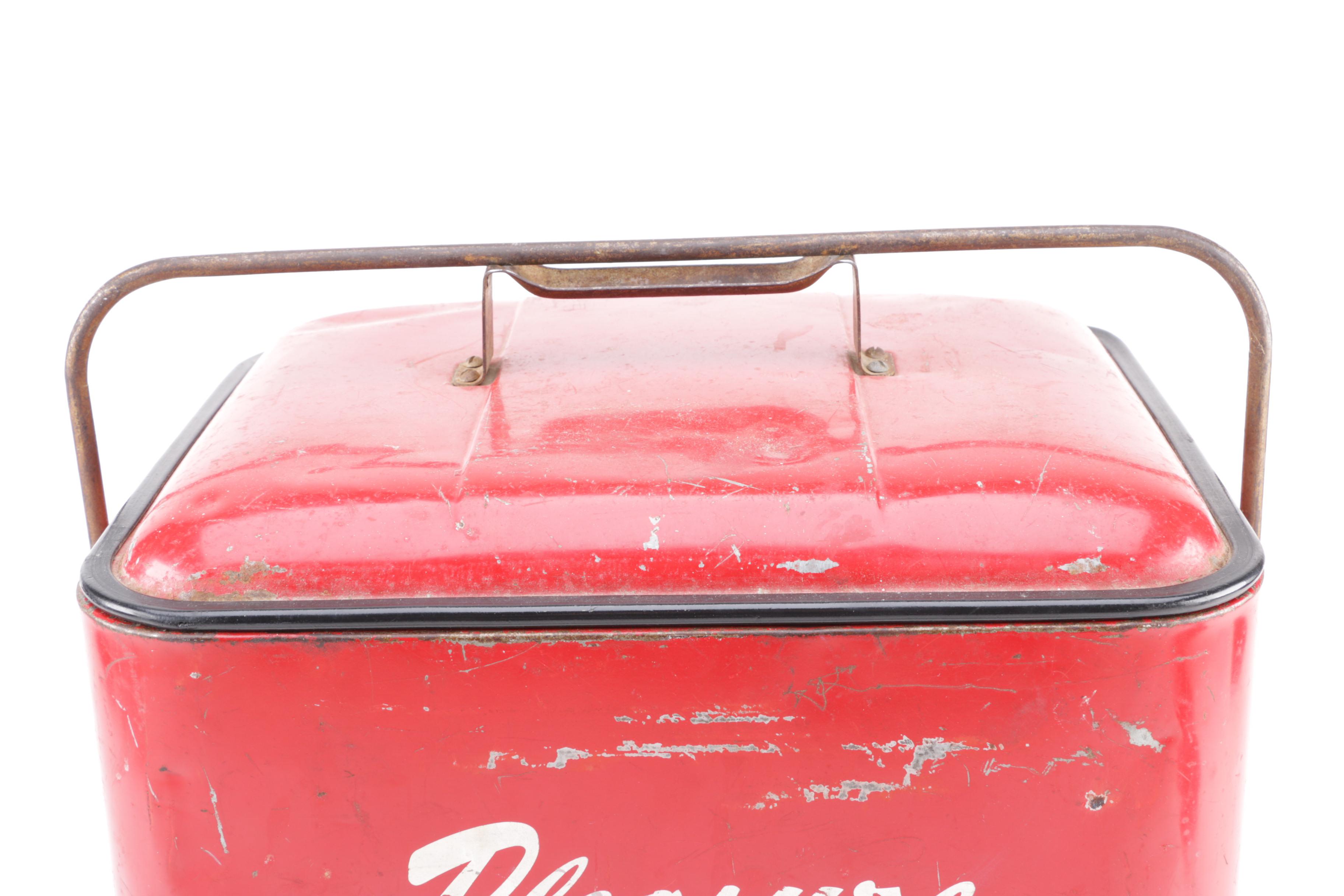 Vintage Red "Pleasure Chest" Cooler