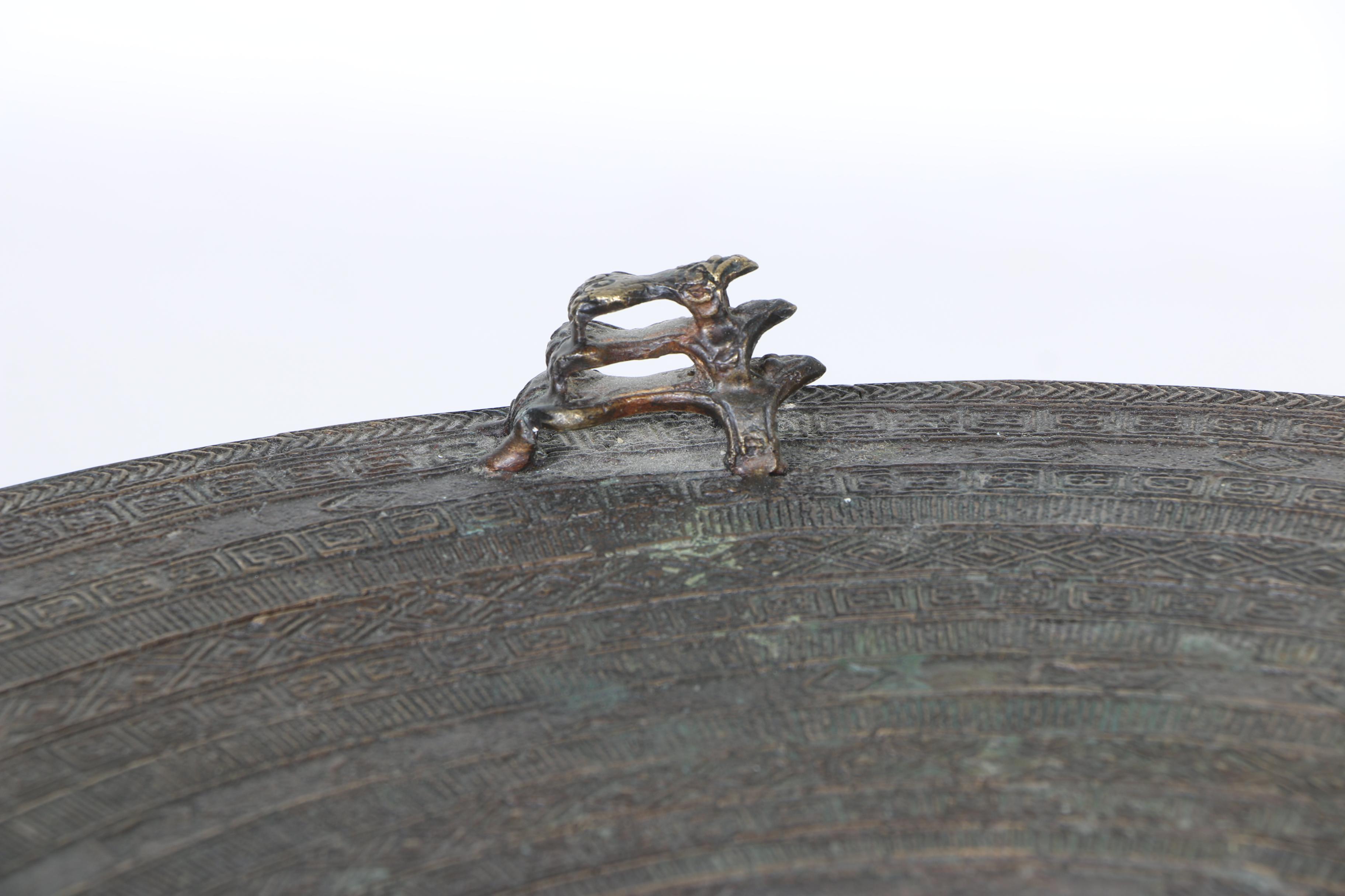 Asian Metal Rain Drum Table