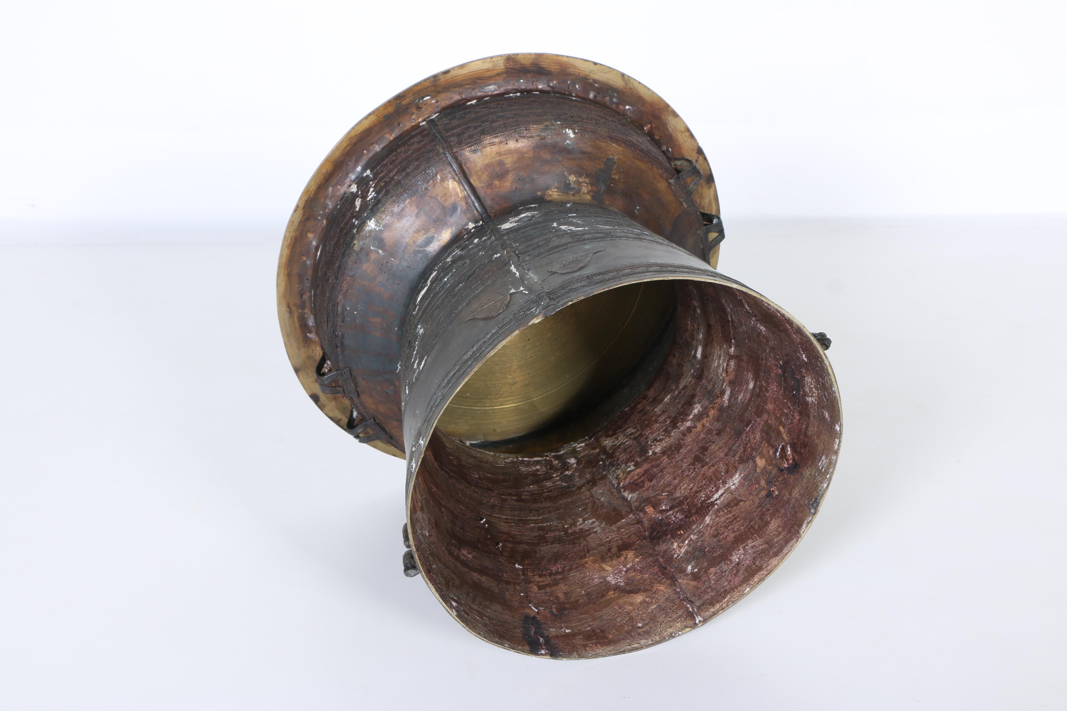 Asian Metal Rain Drum Table