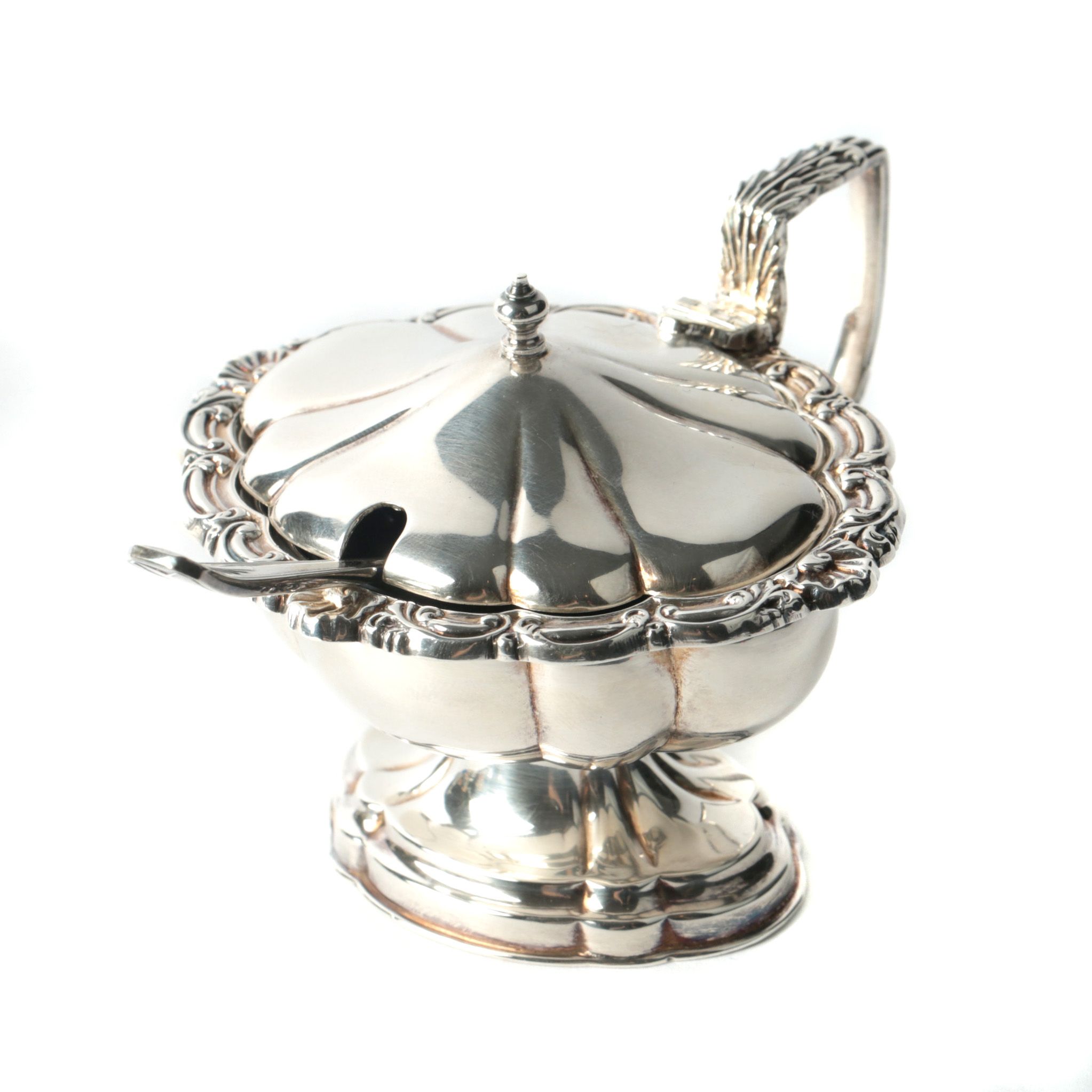 Israel Freeman & Son English Silver Plated Mustard Pot