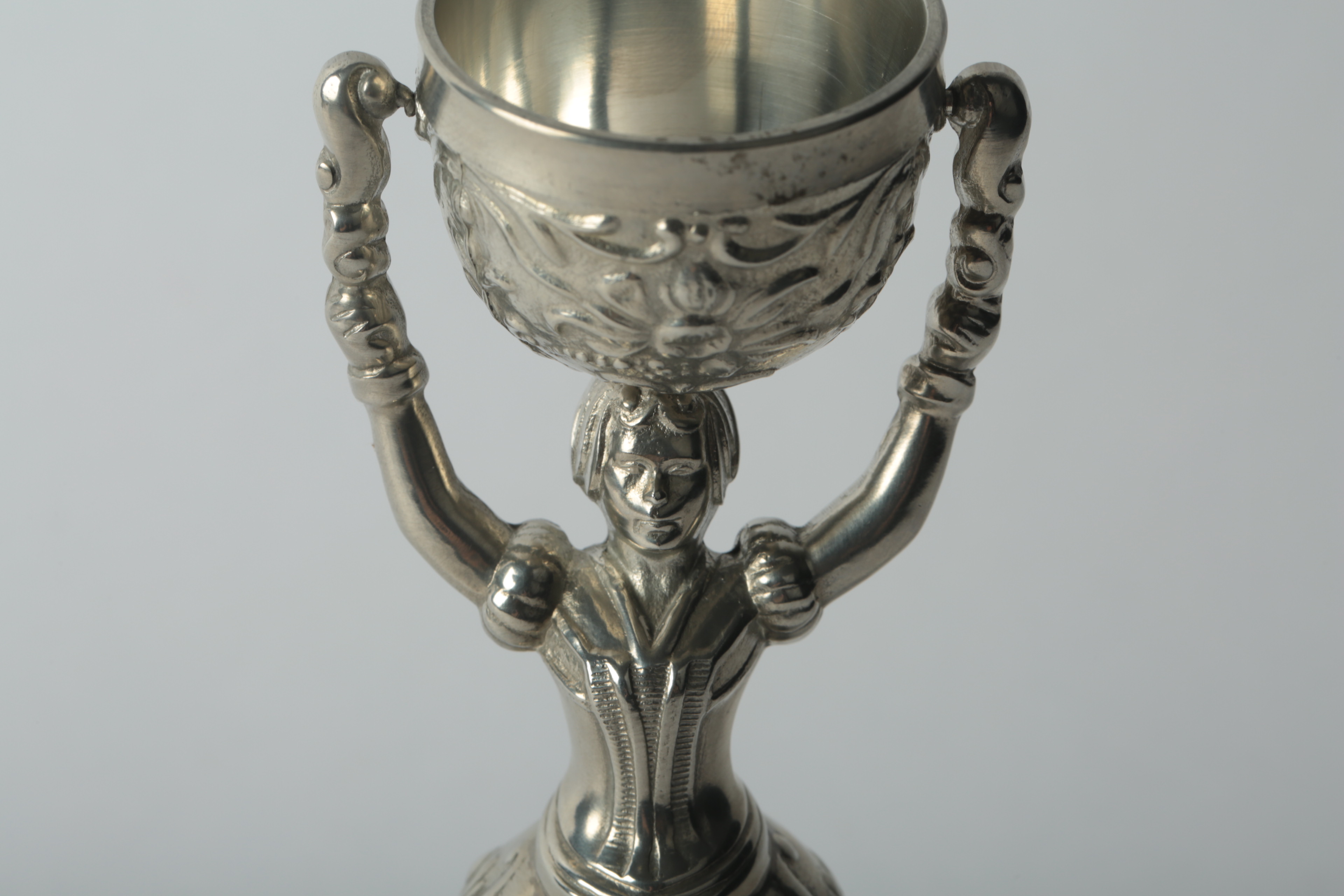German Pewter Figural Wedding Cup