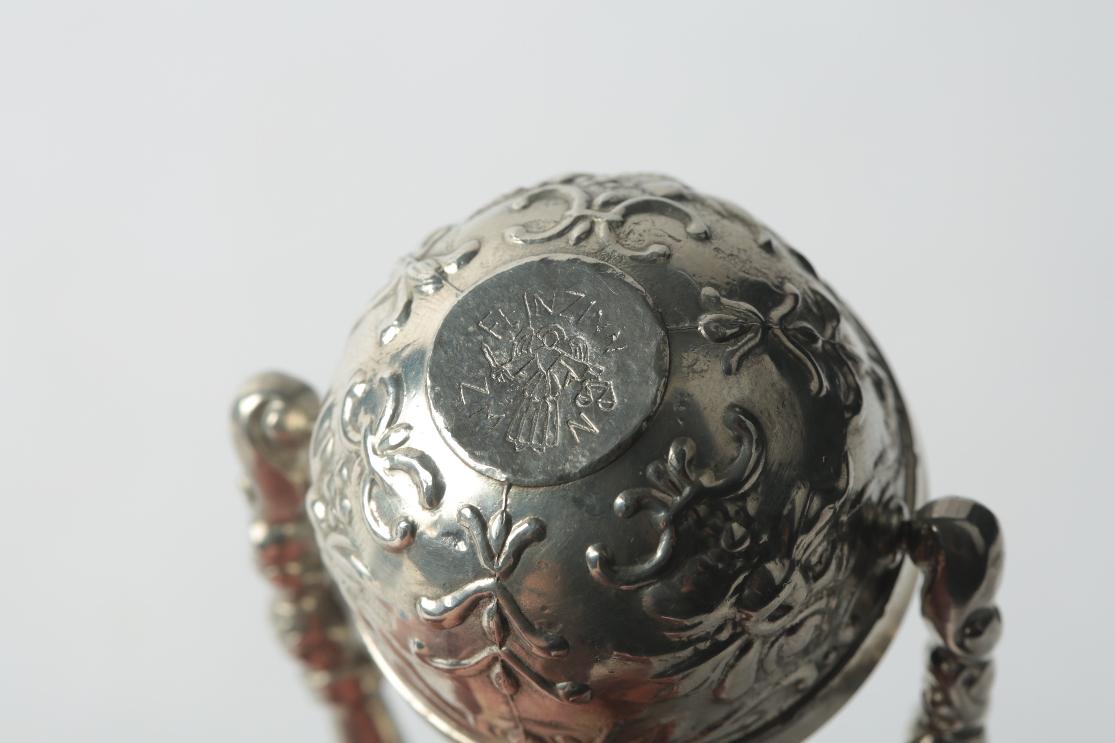 German Pewter Figural Wedding Cup