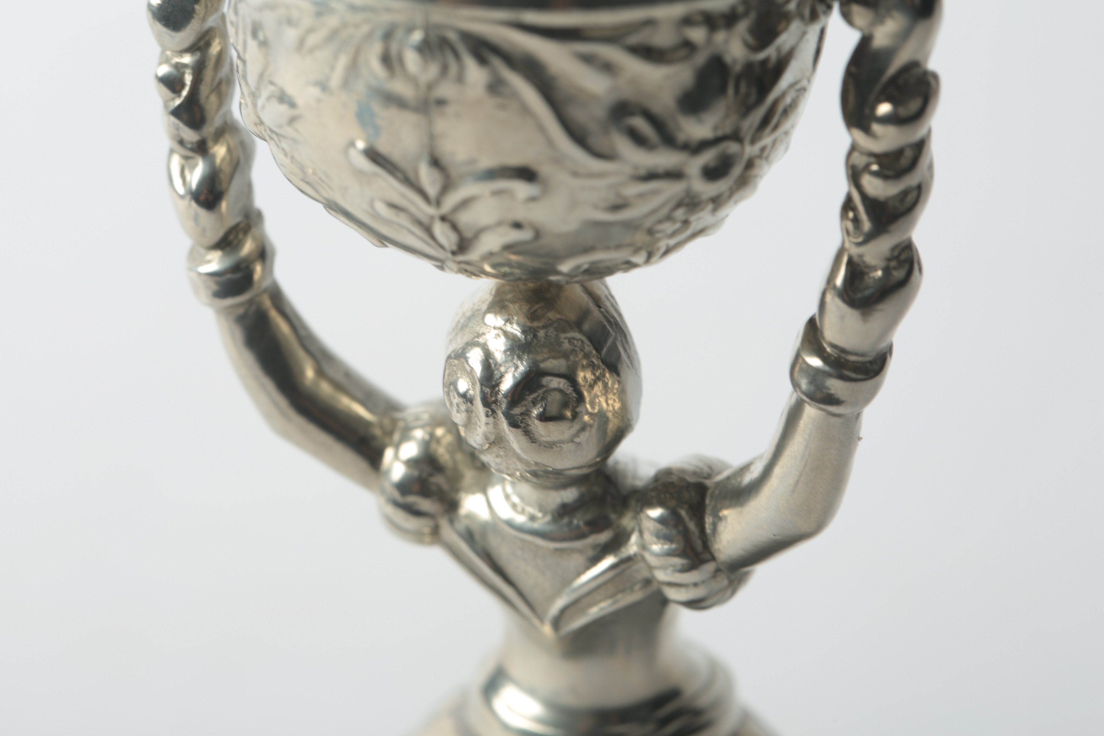 German Pewter Figural Wedding Cup