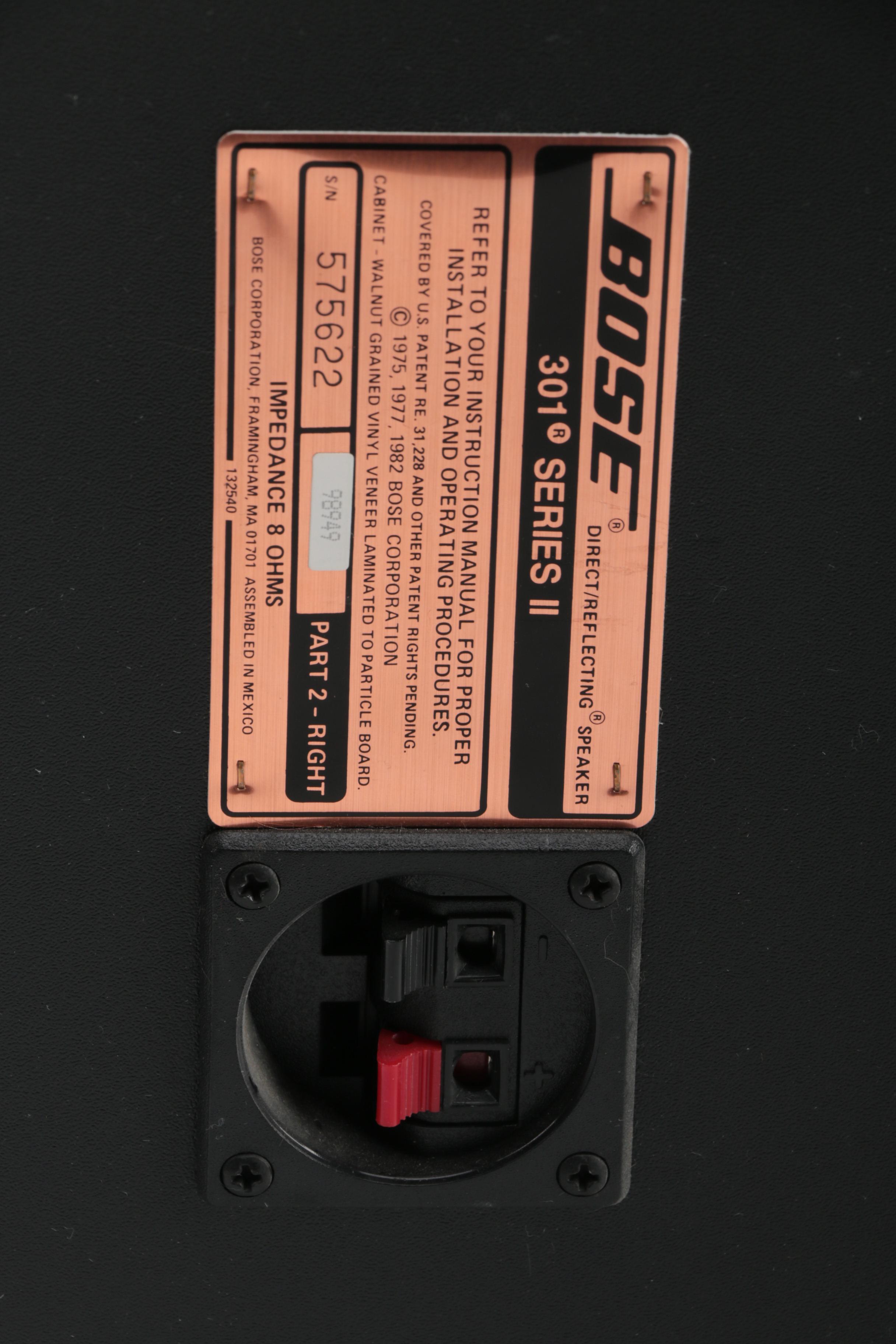 Pair of Bose 301 Series  II Speakers