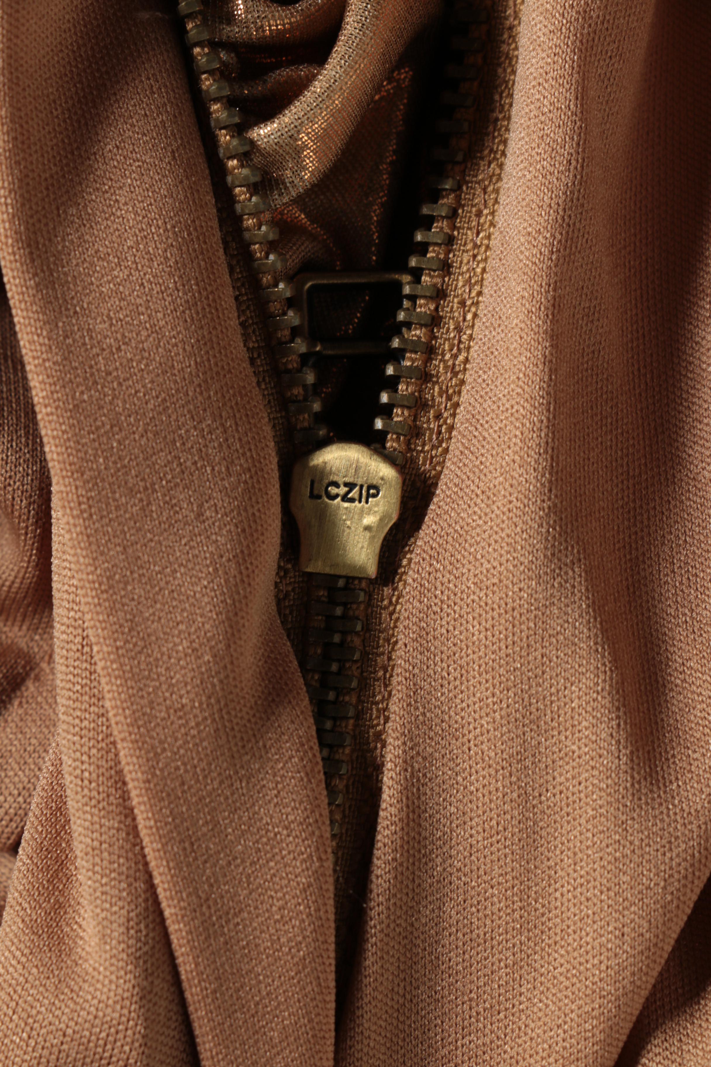 Robert Rodriguez Gold Lamé One Shoulder Dress