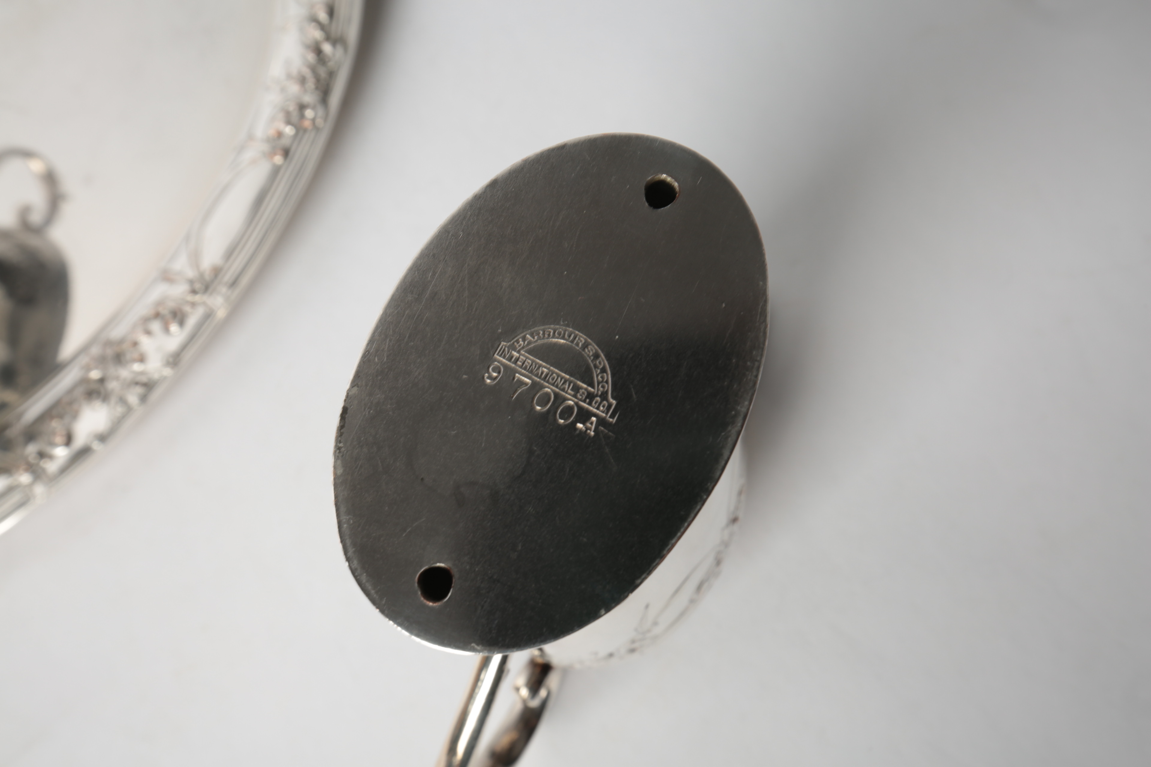 Barbour Silver Co. Foliate Embellished Silver Plate Creamer and Sugar Set