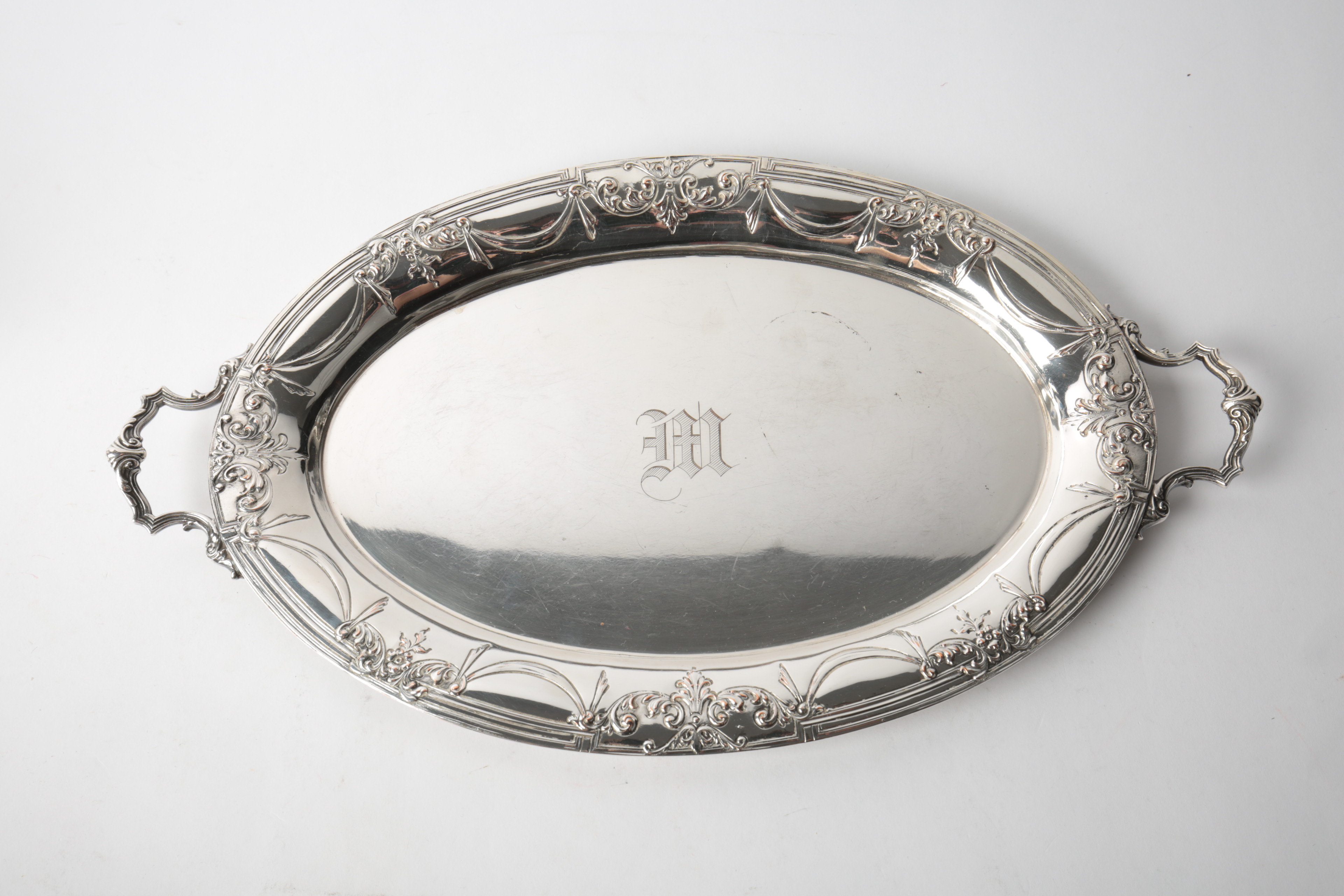 Barbour Silver Co. Foliate Embellished Silver Plate Creamer and Sugar Set