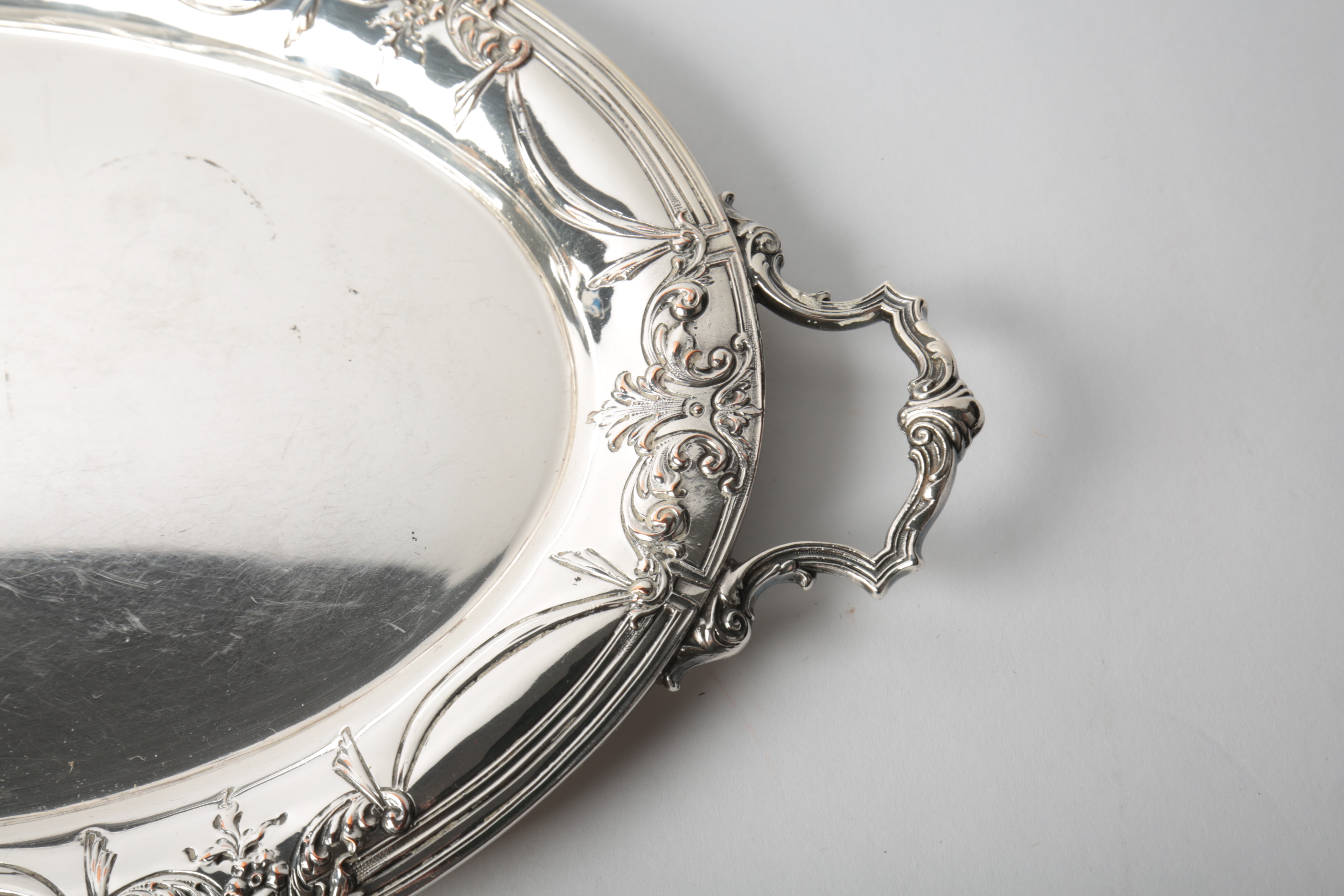 Barbour Silver Co. Foliate Embellished Silver Plate Creamer and Sugar Set