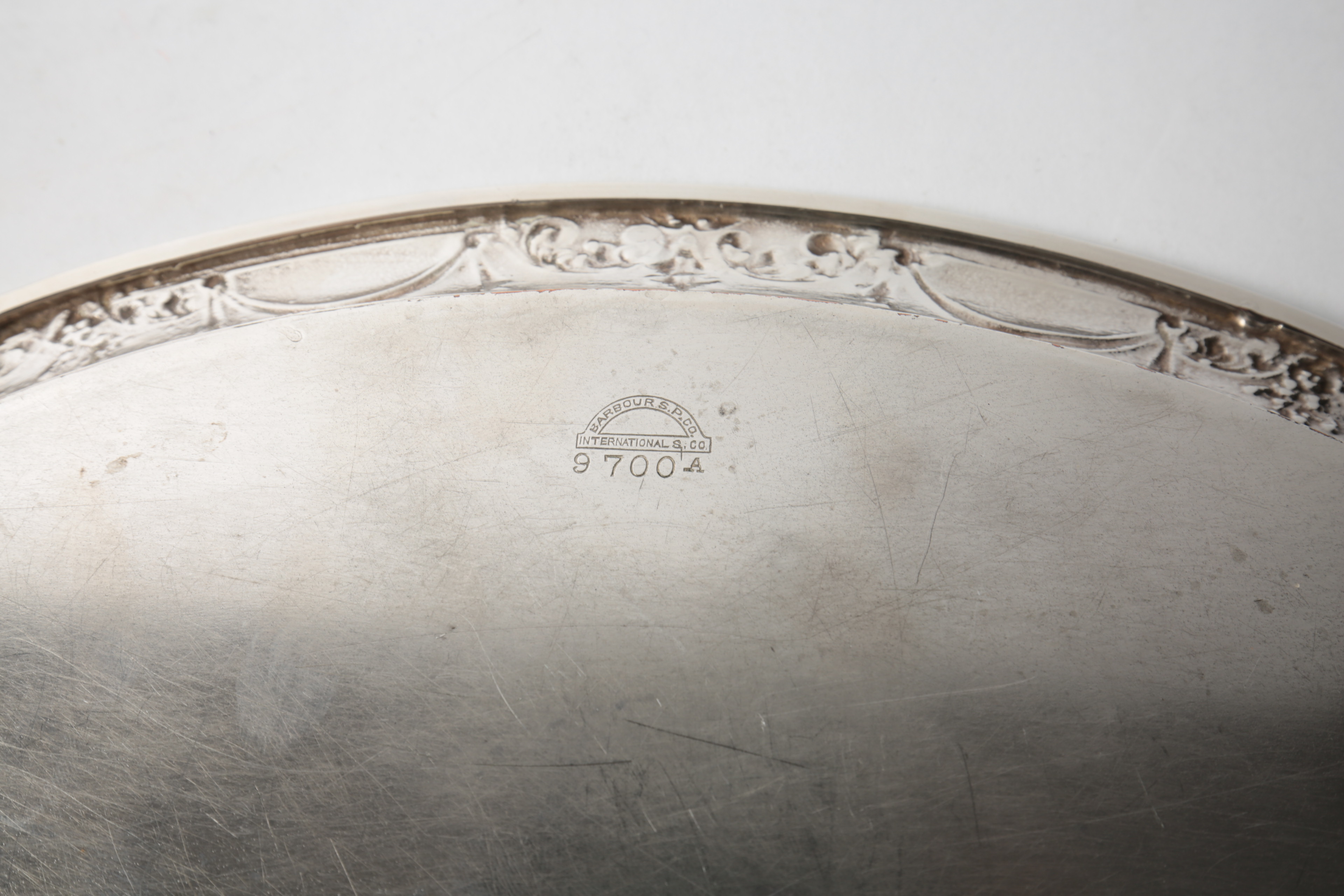 Barbour Silver Co. Foliate Embellished Silver Plate Creamer and Sugar Set