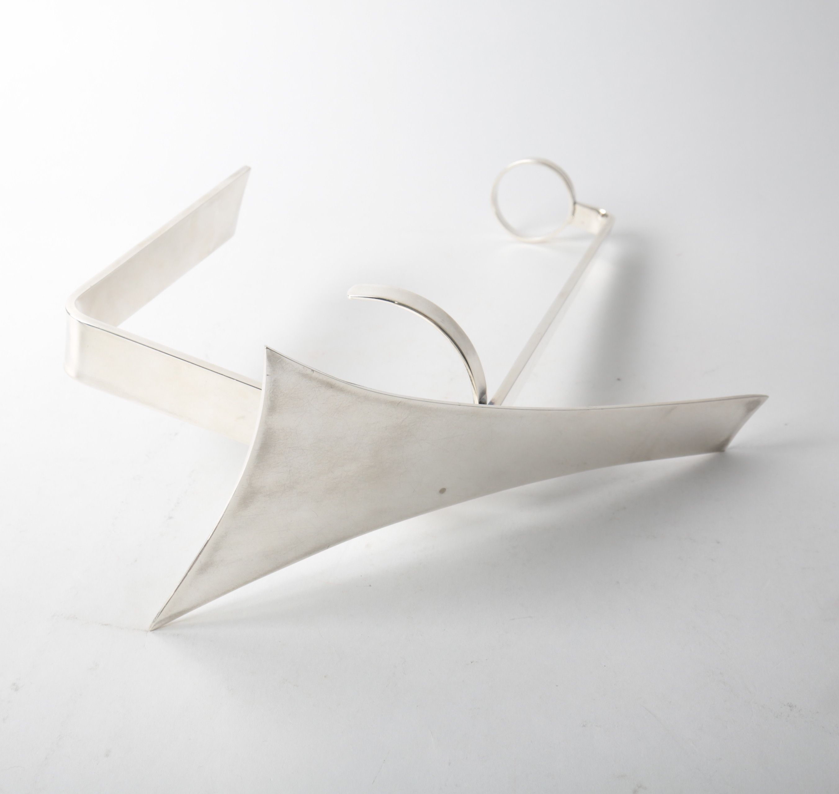 Sculptural Modernist Wine Bottle Holder