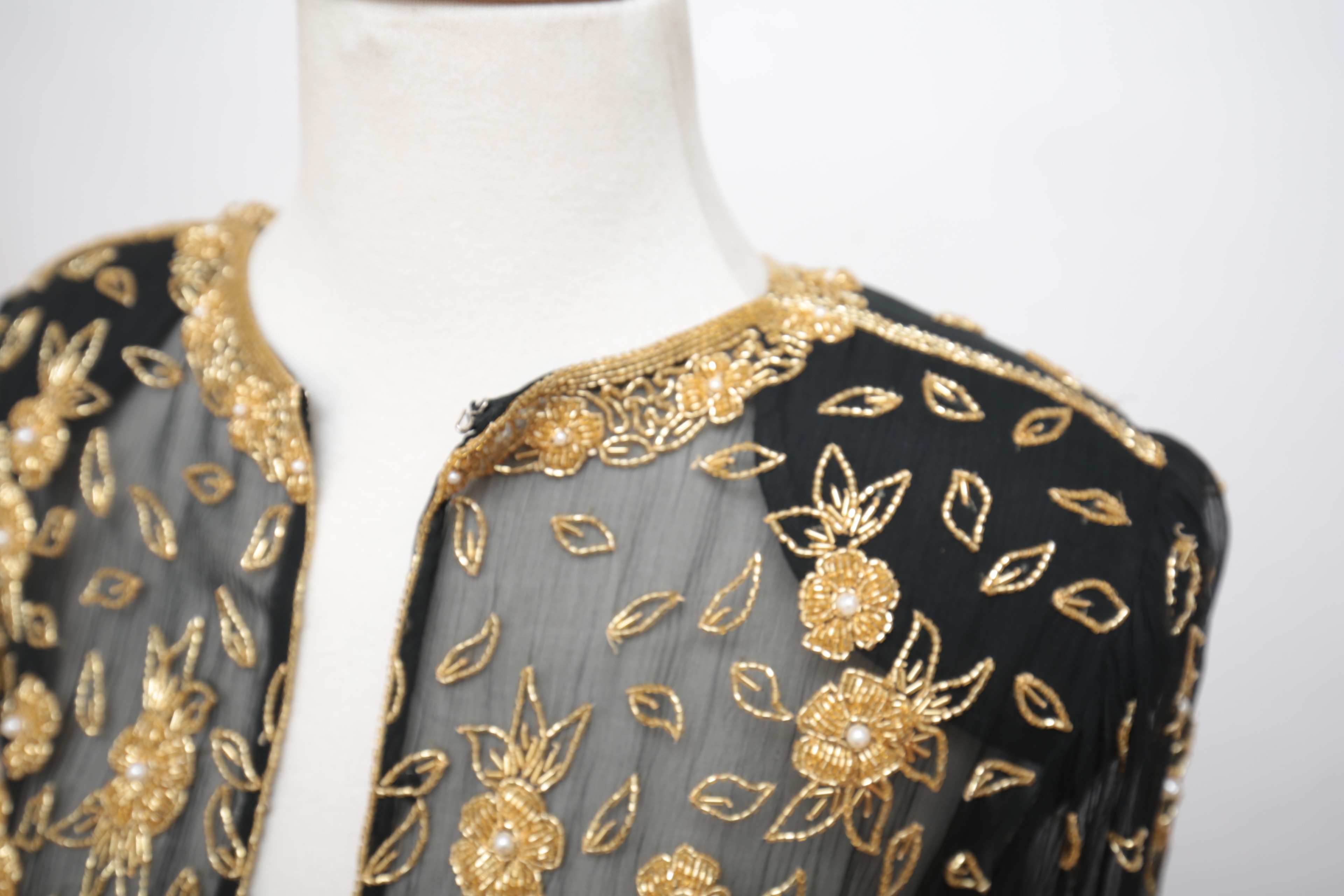 Vintage Judith Ann Collection for Neiman Marcus Beaded Silk Dress