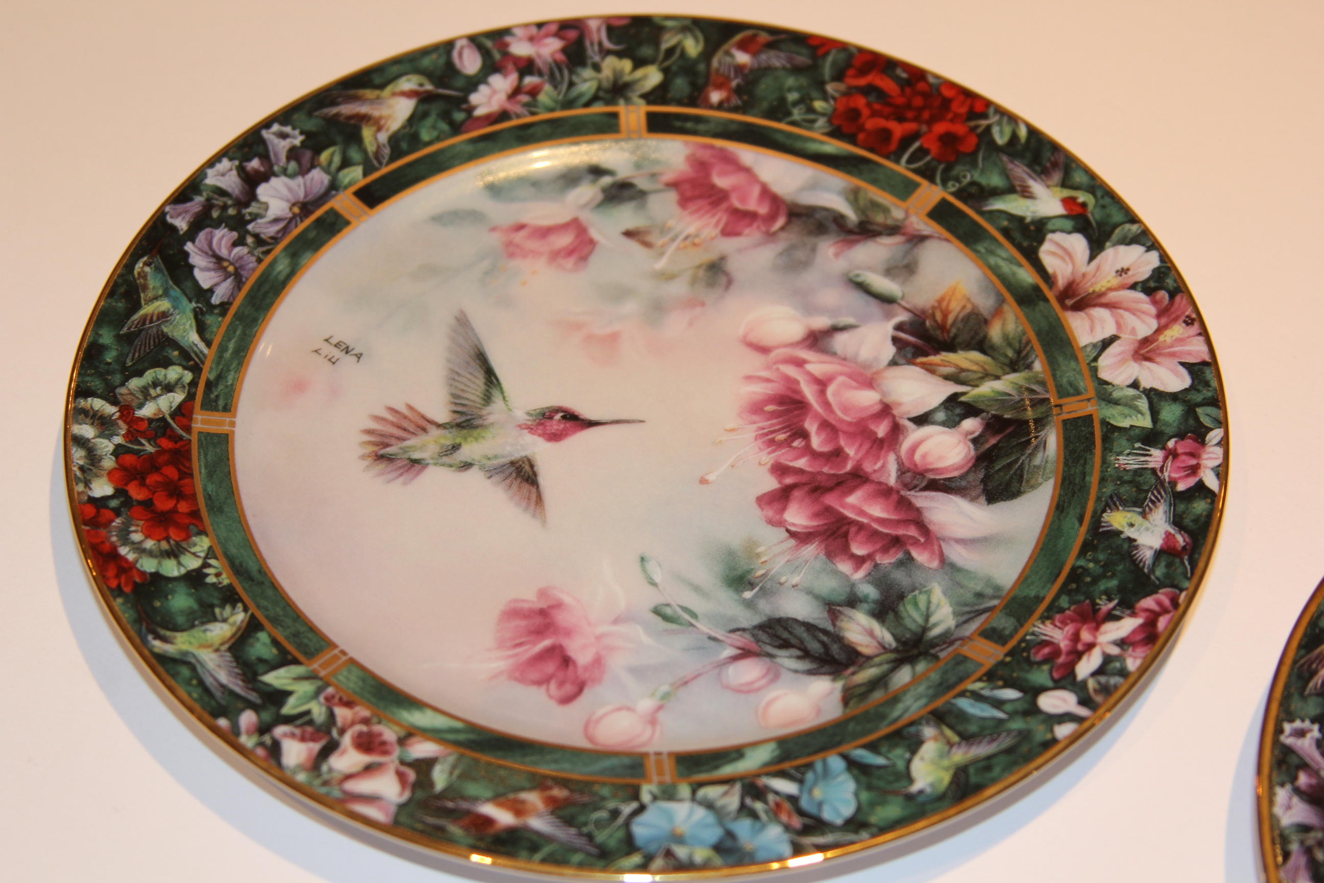 Lena Liu Hummingbird Treasury Collectors Plates