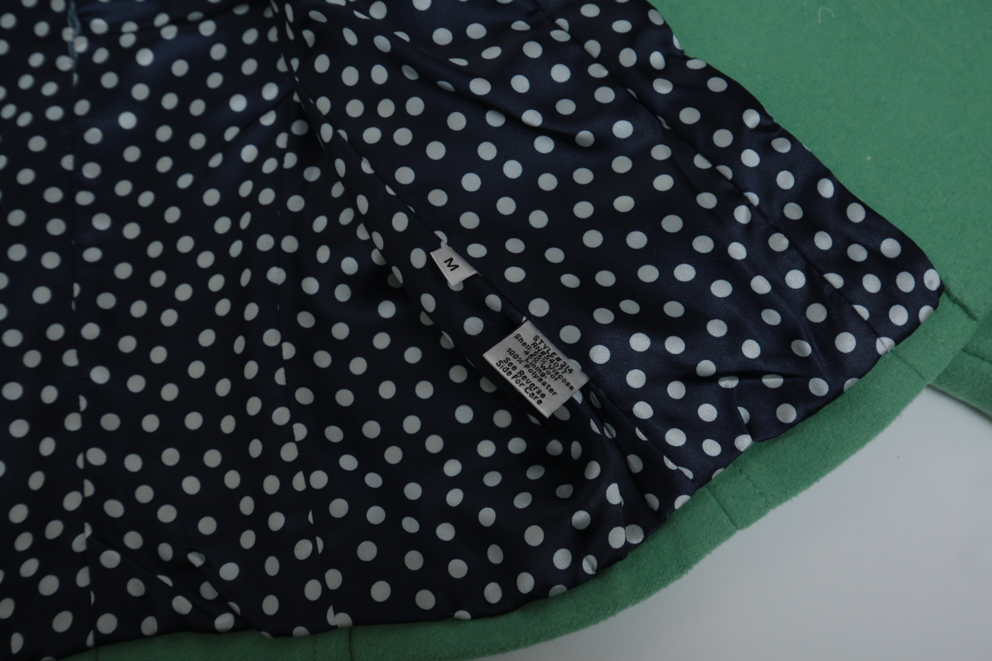 Pair of Vintage Cabi Green Jacket and Capelet with Mink Fur Collar