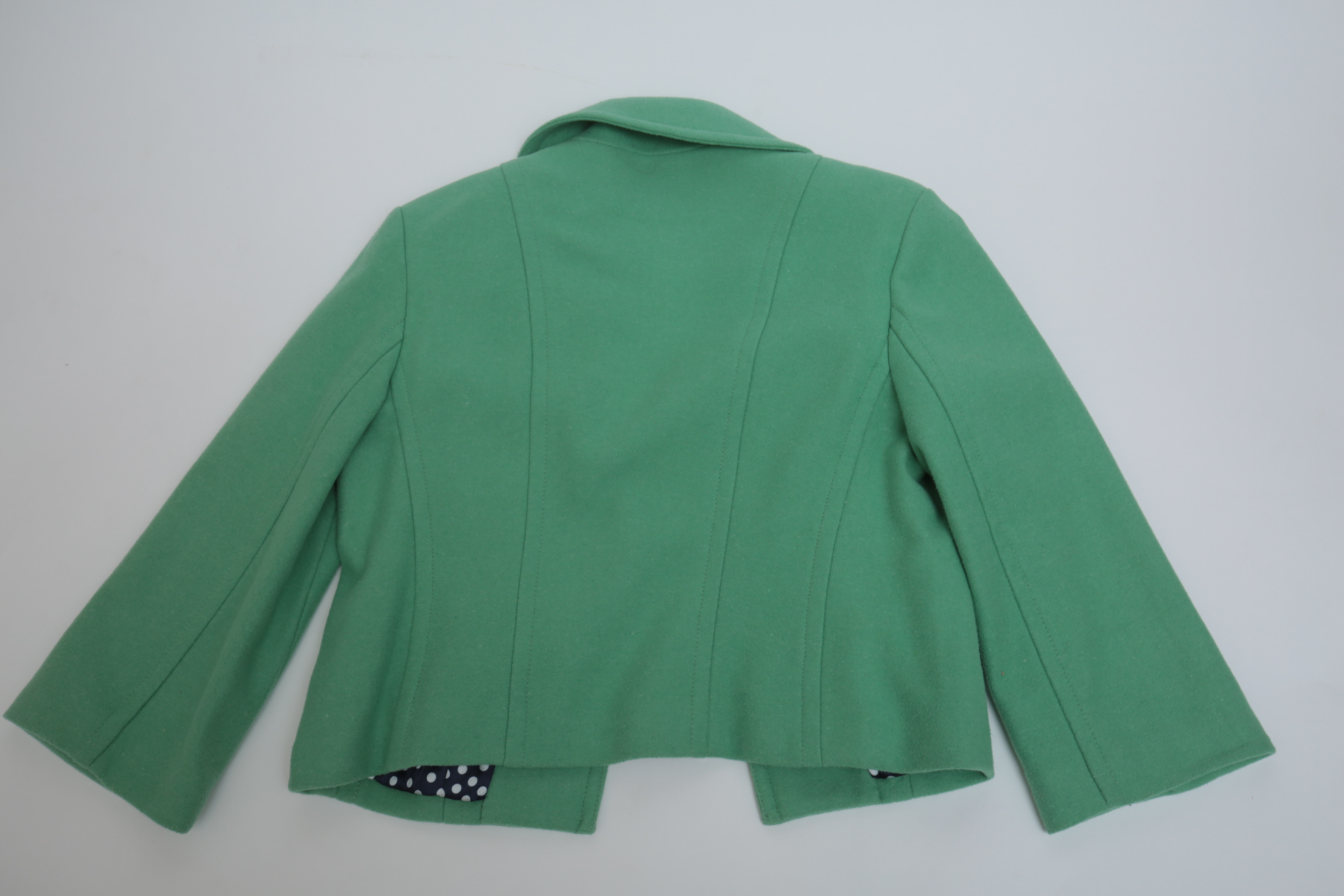 Pair of Vintage Cabi Green Jacket and Capelet with Mink Fur Collar