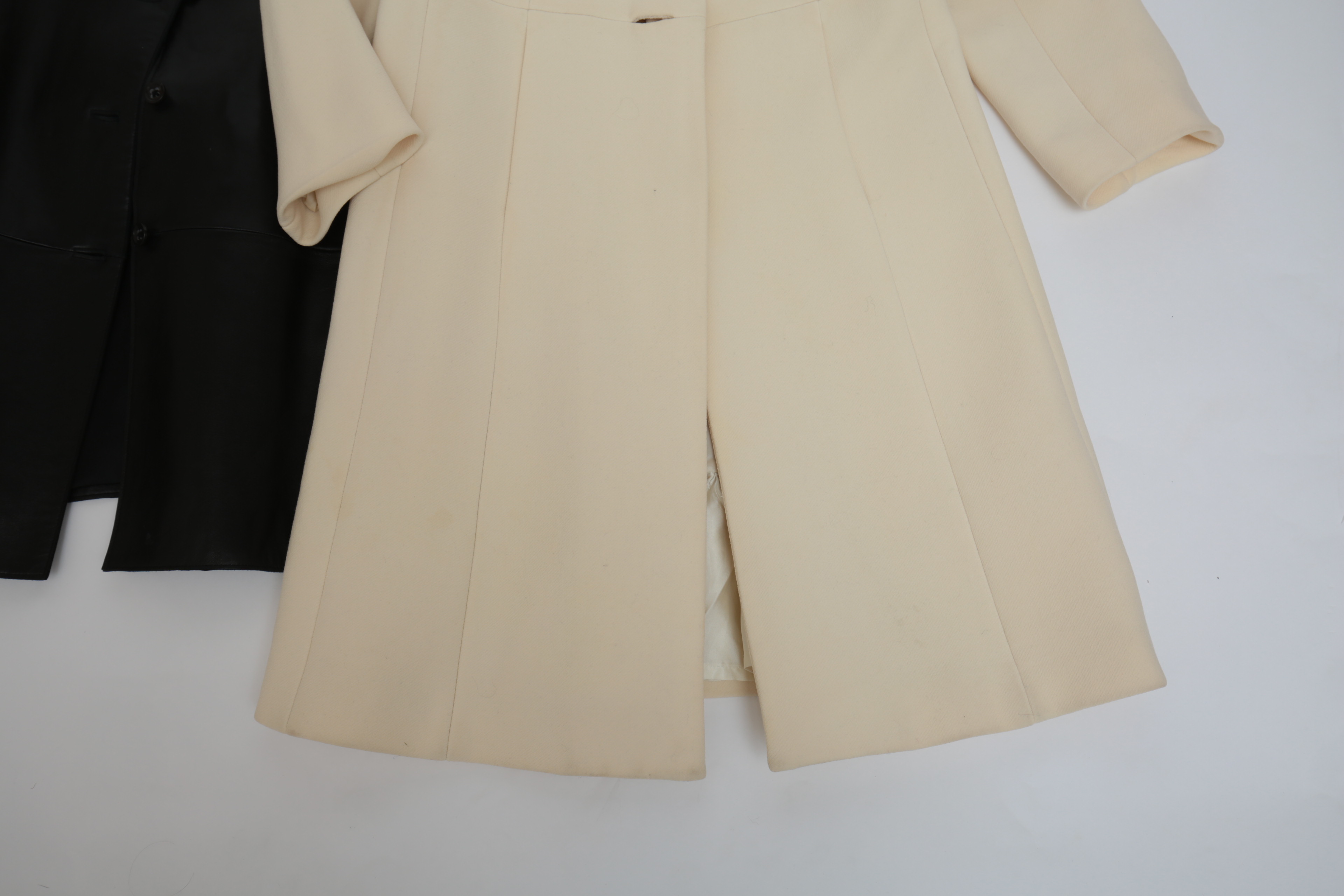 J.Crew Coat and Banana Republic Black Leather Jacket