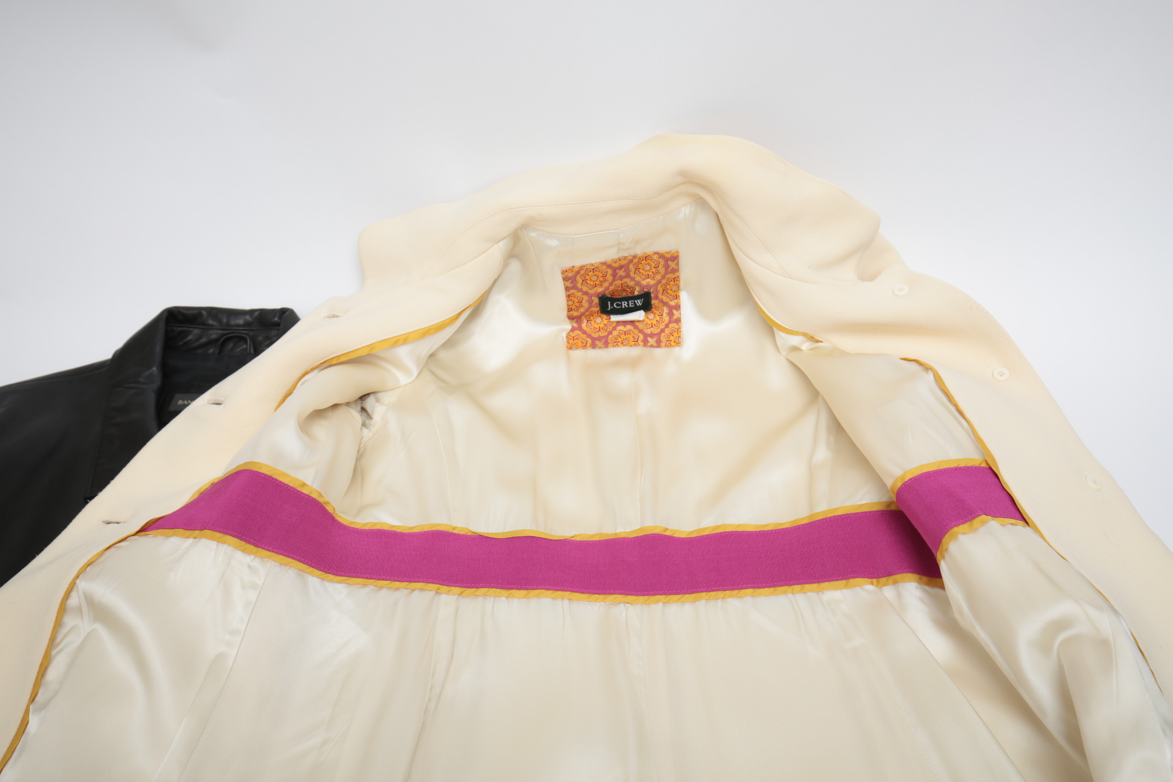 J.Crew Coat and Banana Republic Black Leather Jacket