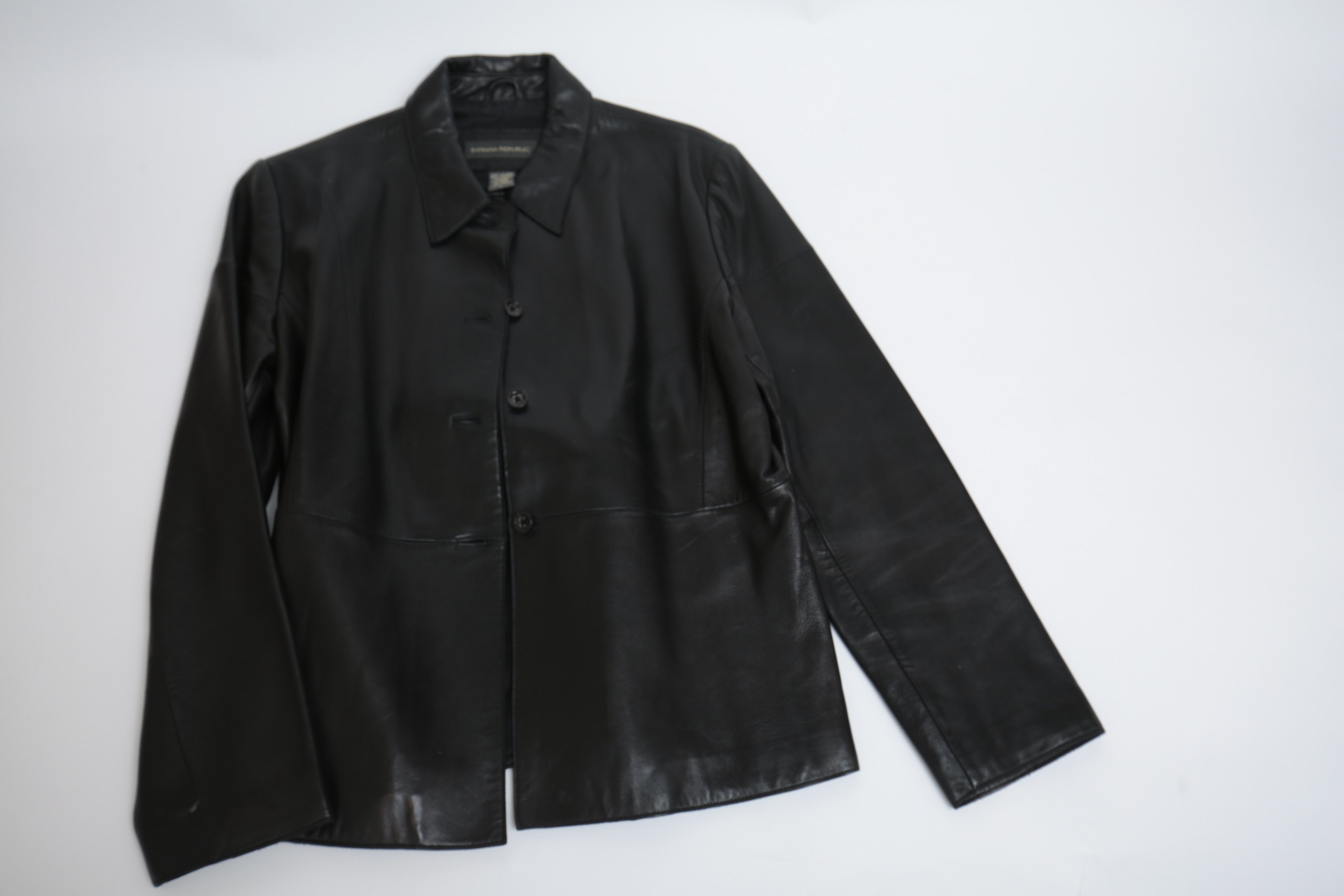 J.Crew Coat and Banana Republic Black Leather Jacket