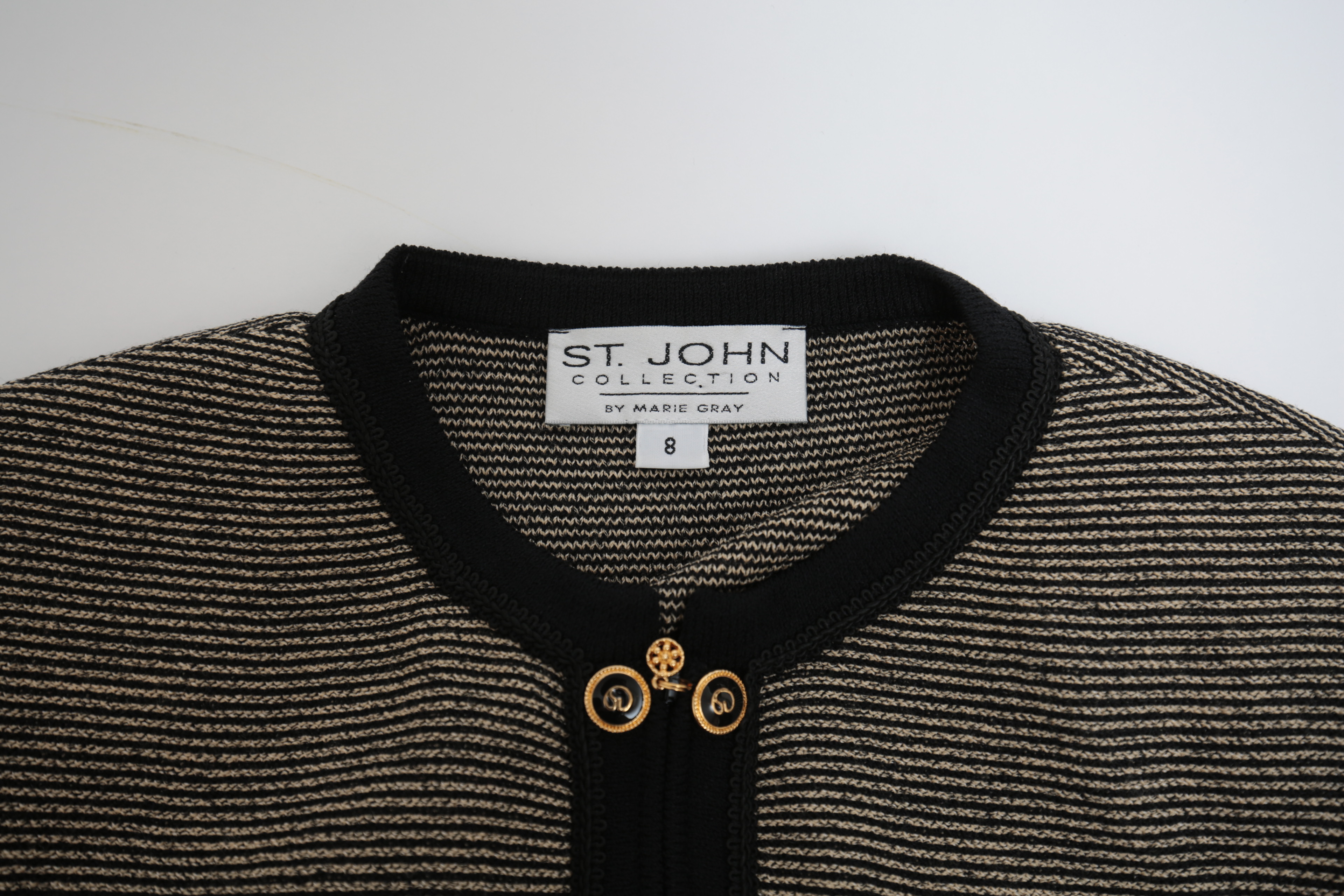 St. John Knit Top in Black and Knit Jacket