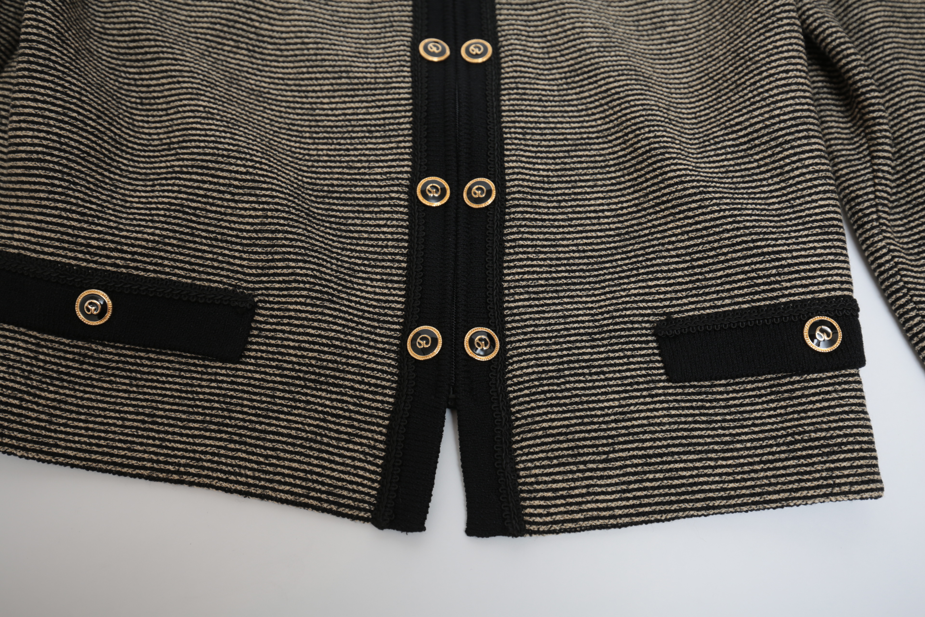 St. John Knit Top in Black and Knit Jacket