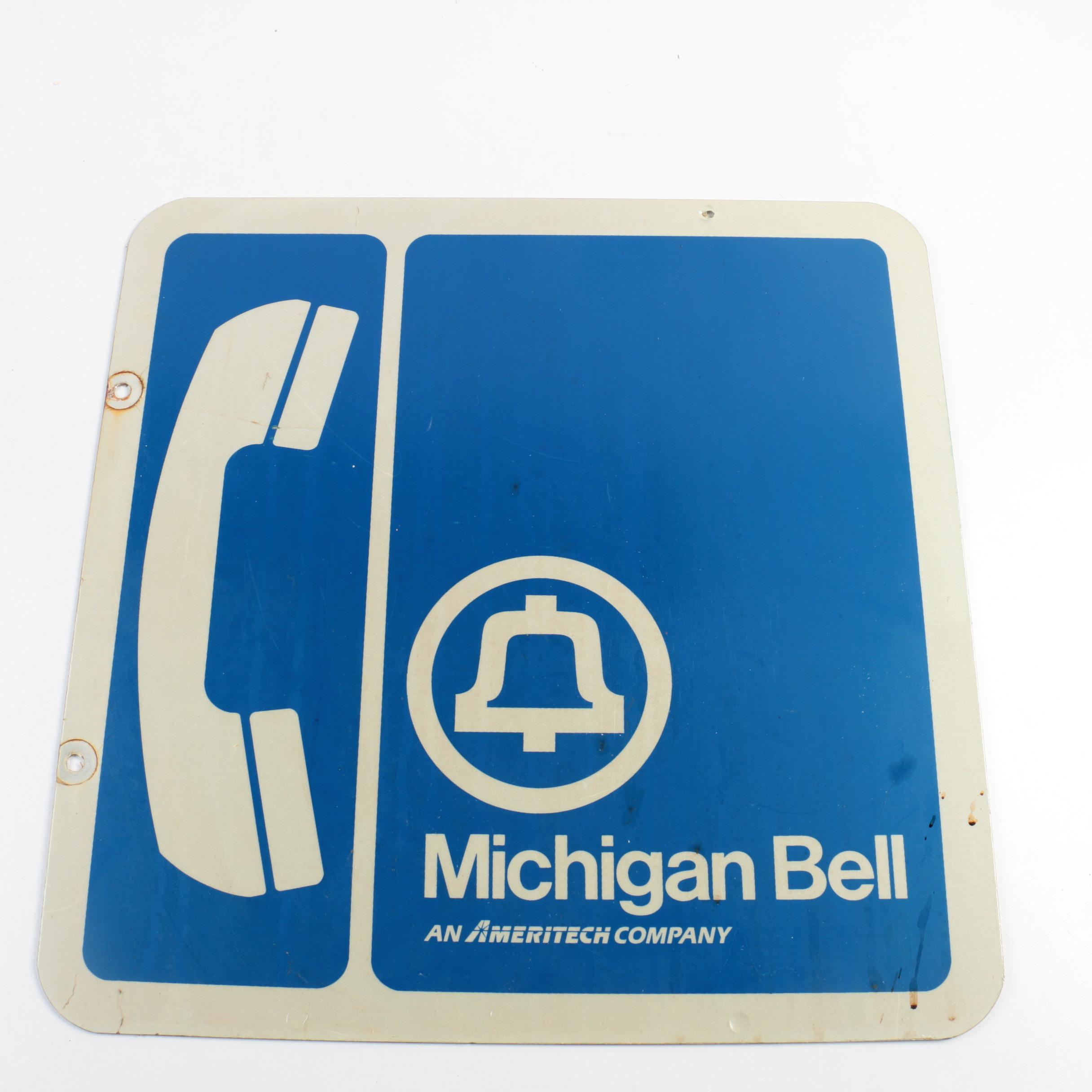 Vintage Michigan Bell Sign