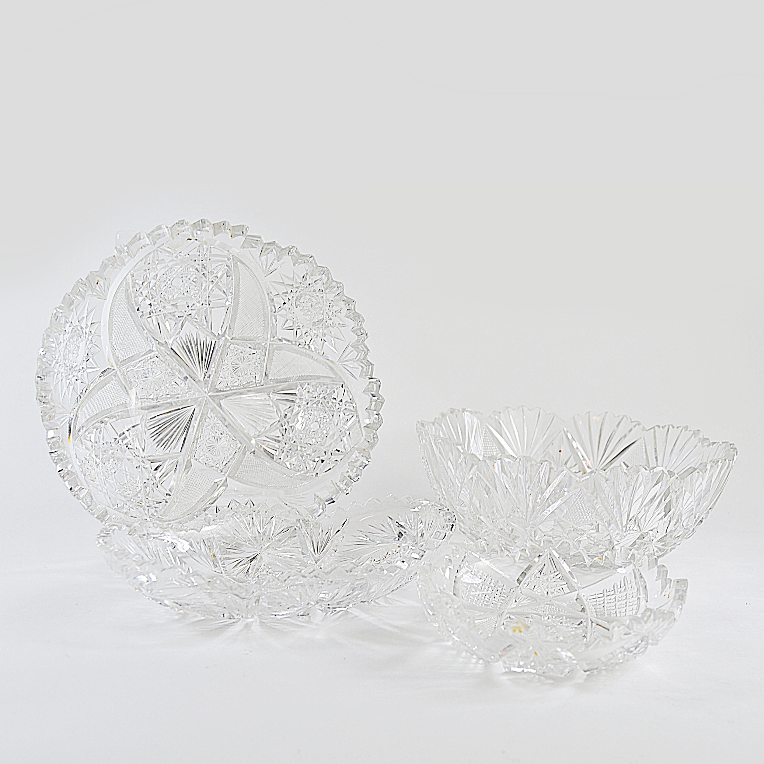 Vintage American Brilliant Cut Glass Bowls