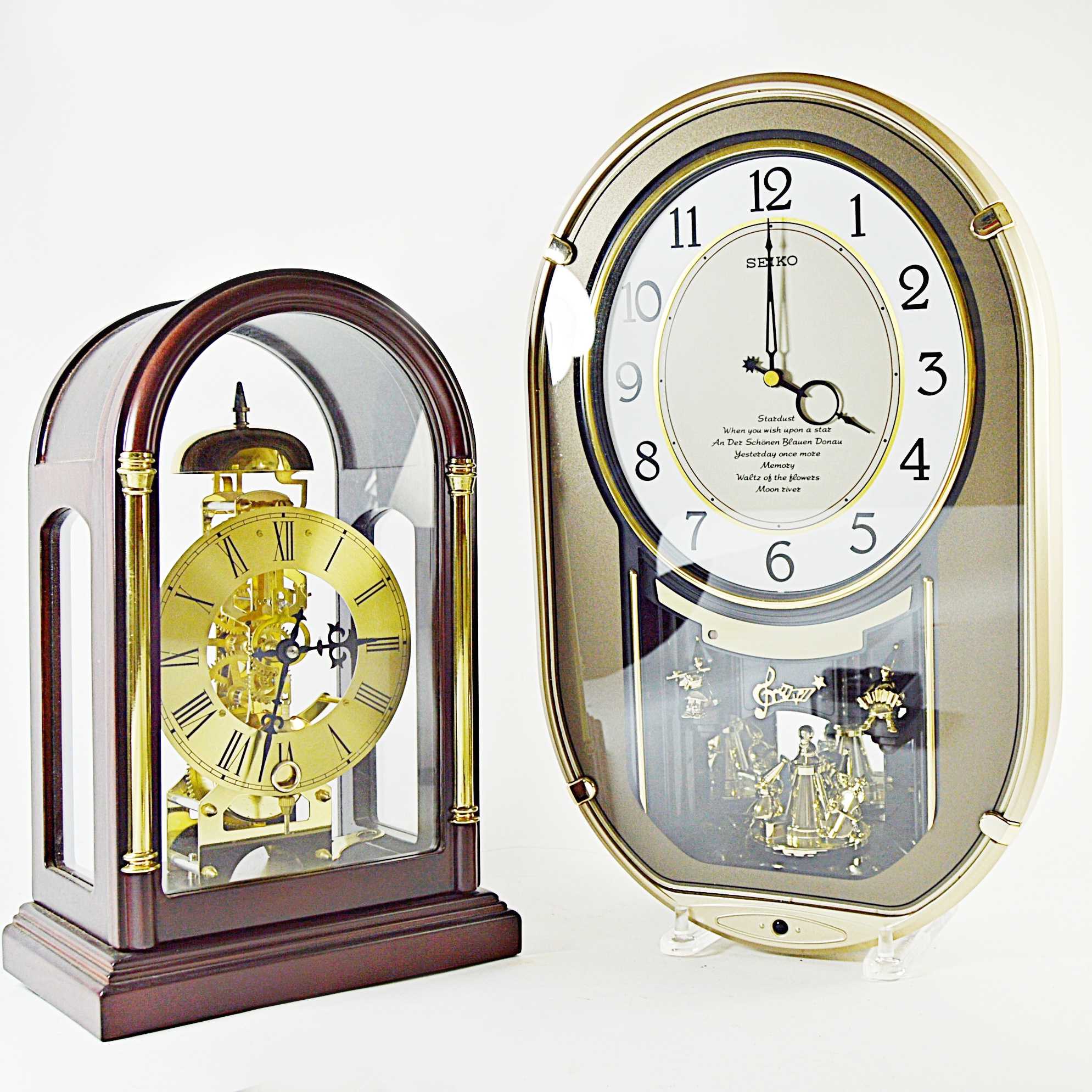 Seiko Musical Wall Clock and Domed Clock with Brass Works