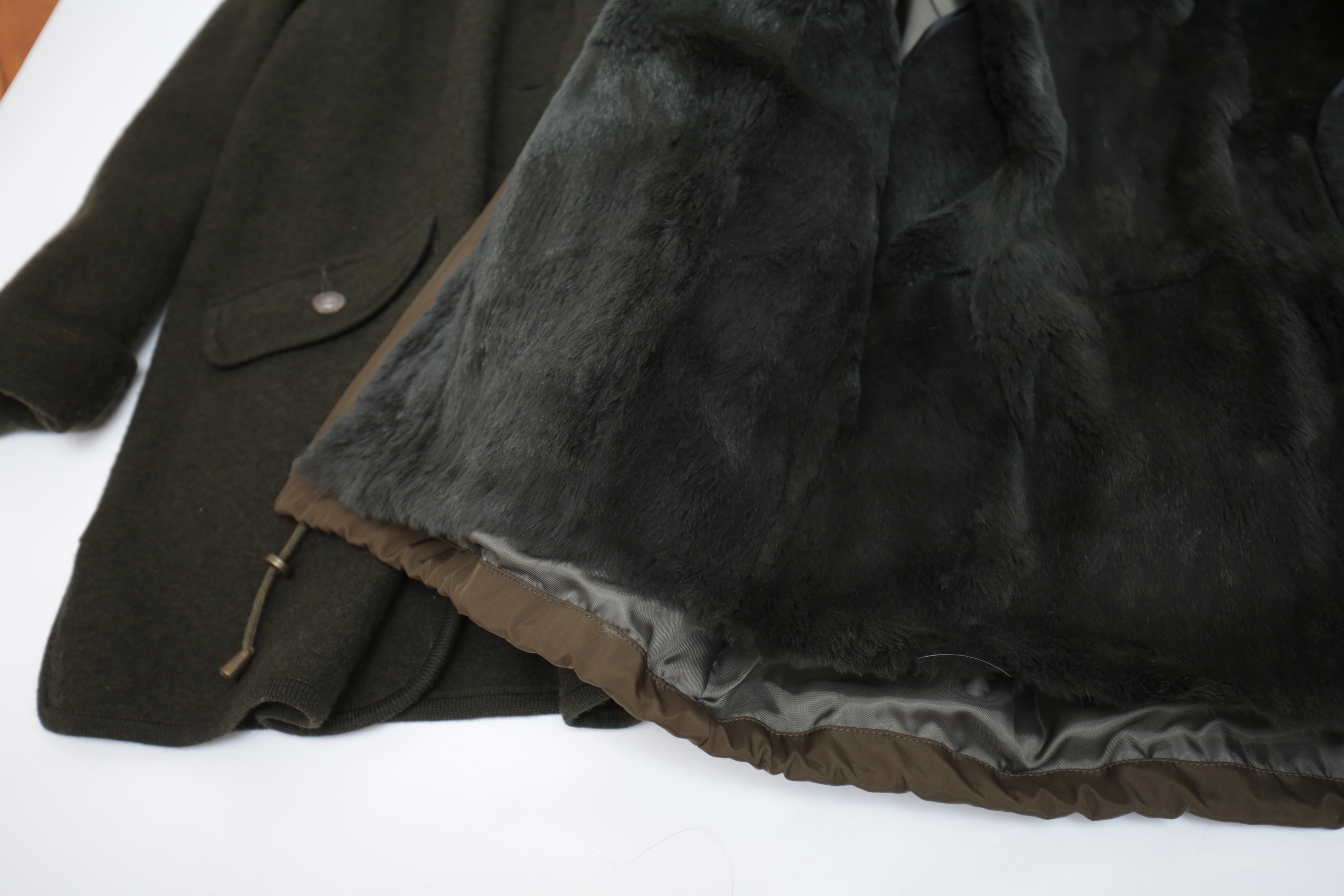 Pair of Austrian Geiger and Canadian Natural North Coats with Fur Collars