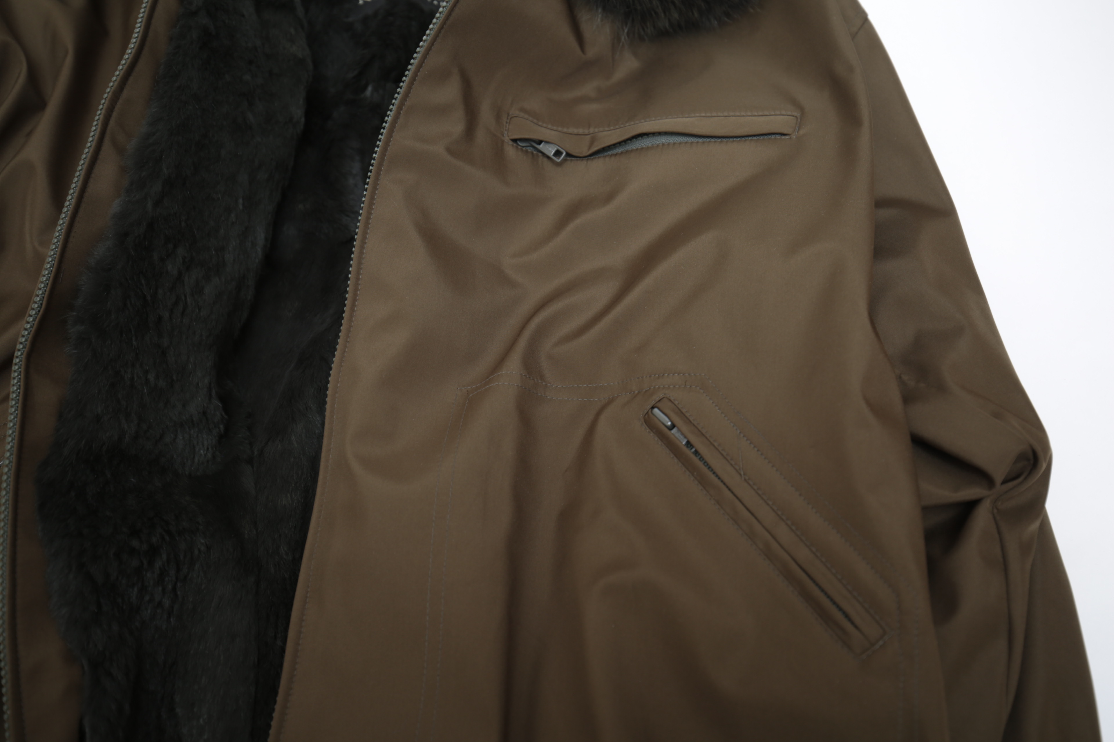 Pair of Austrian Geiger and Canadian Natural North Coats with Fur Collars