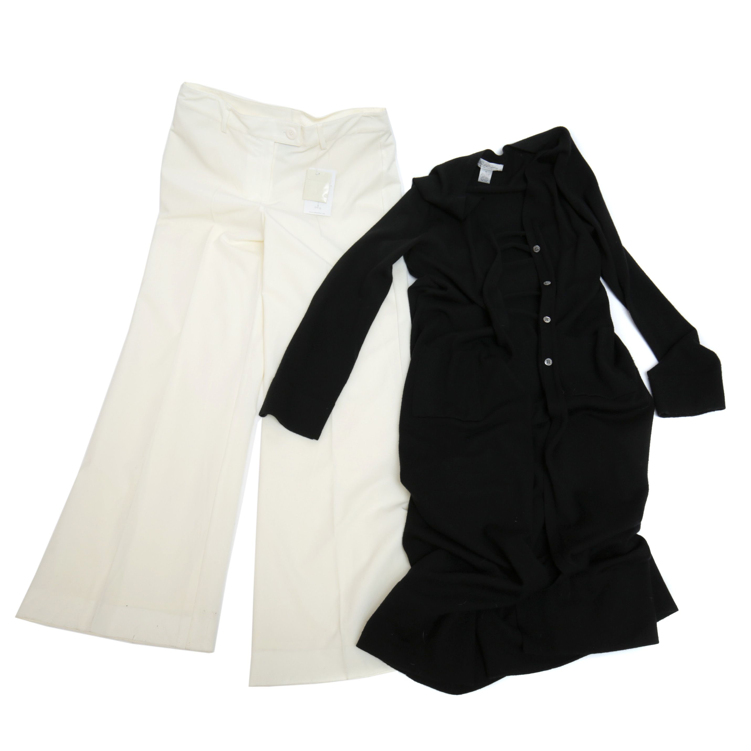 Cabi Trousers and Brooks Brothers Merino Wool Cardigan