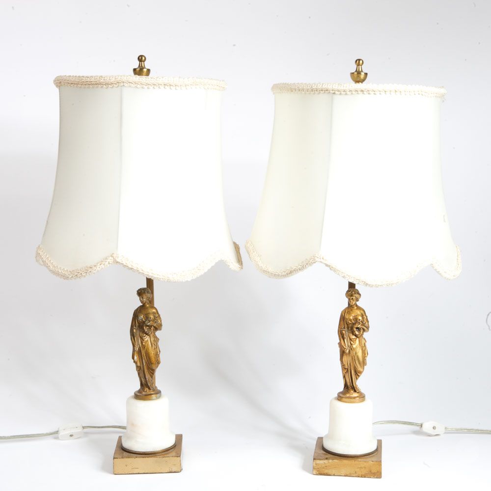 Pair of Neo-Classical Style Figural Table Lamps