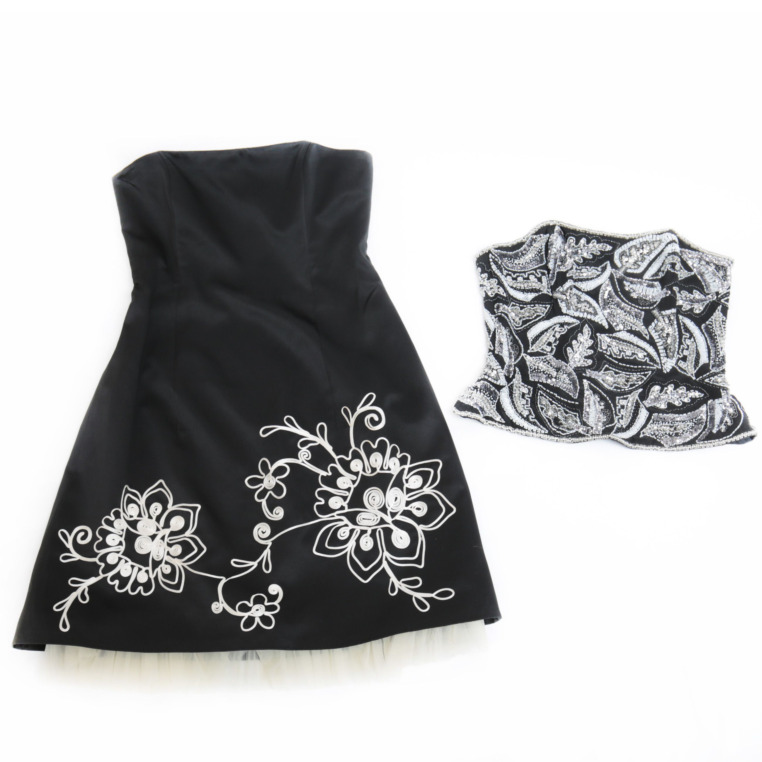 Women's Beaded Halter Top and Halter Dress