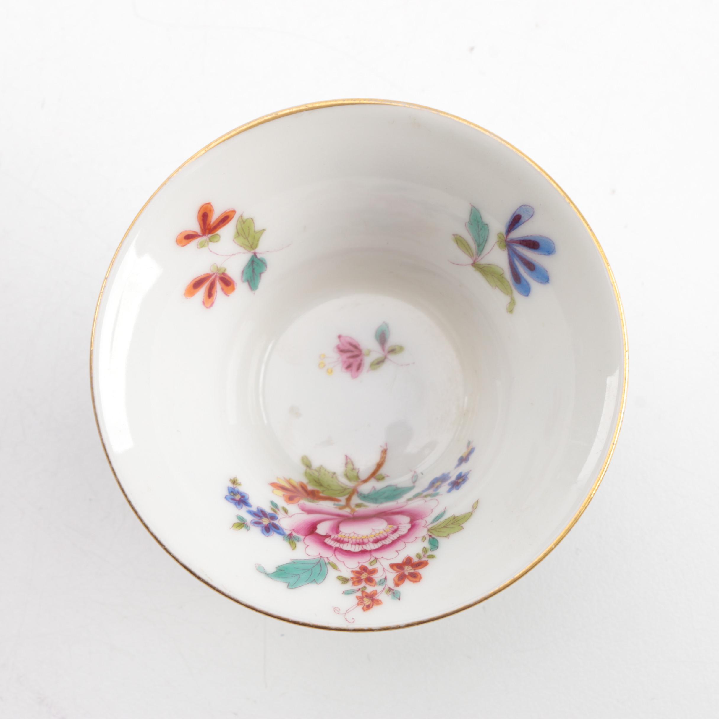 100th Anniversary Herend Porcelain "Nanking Bouquet" Open Salt Cellar