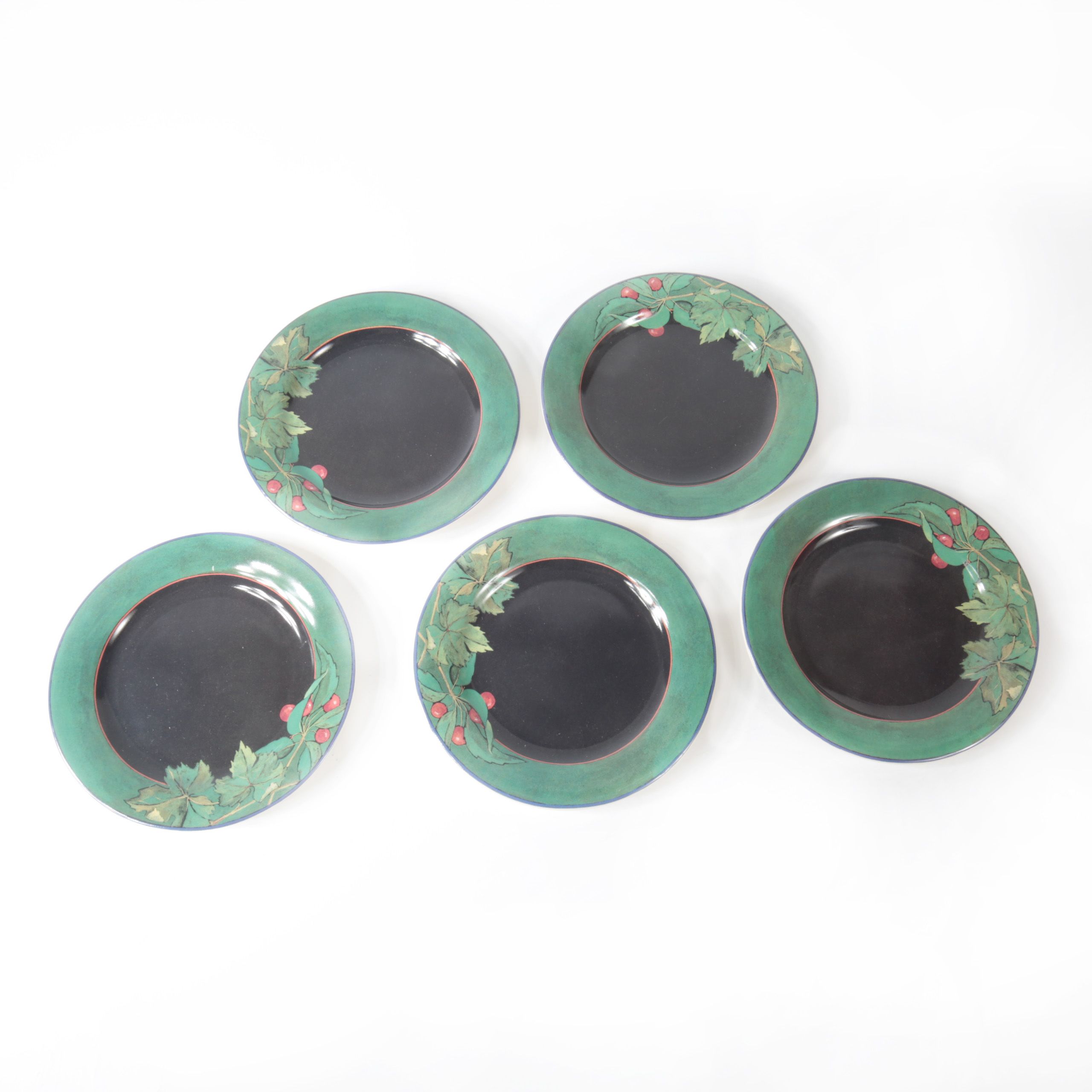 Gien China Canapé Plates "Cueillette"