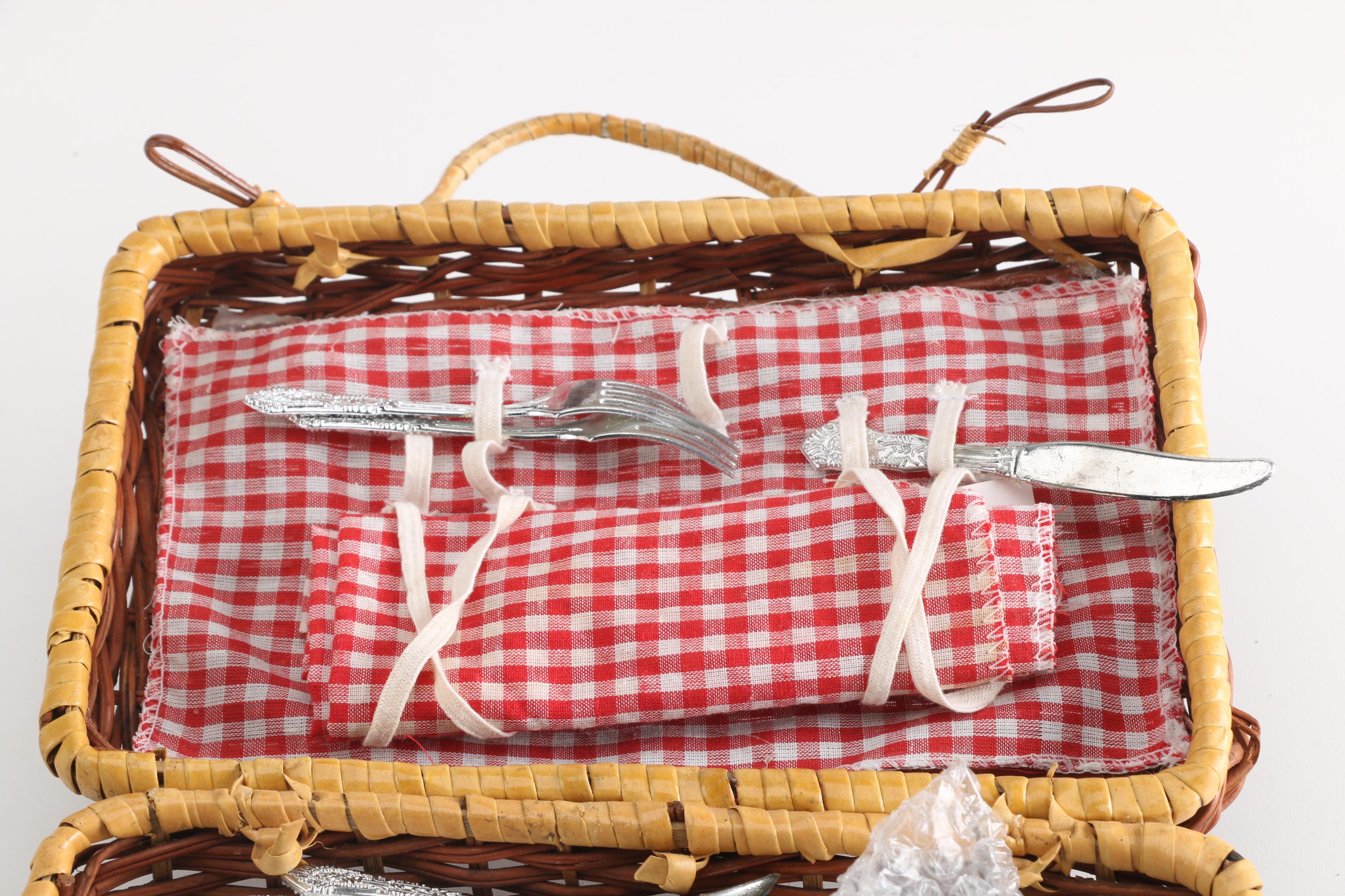 Vintage Cabbage Patch Kid and Doll Carriage with Picnic Basket