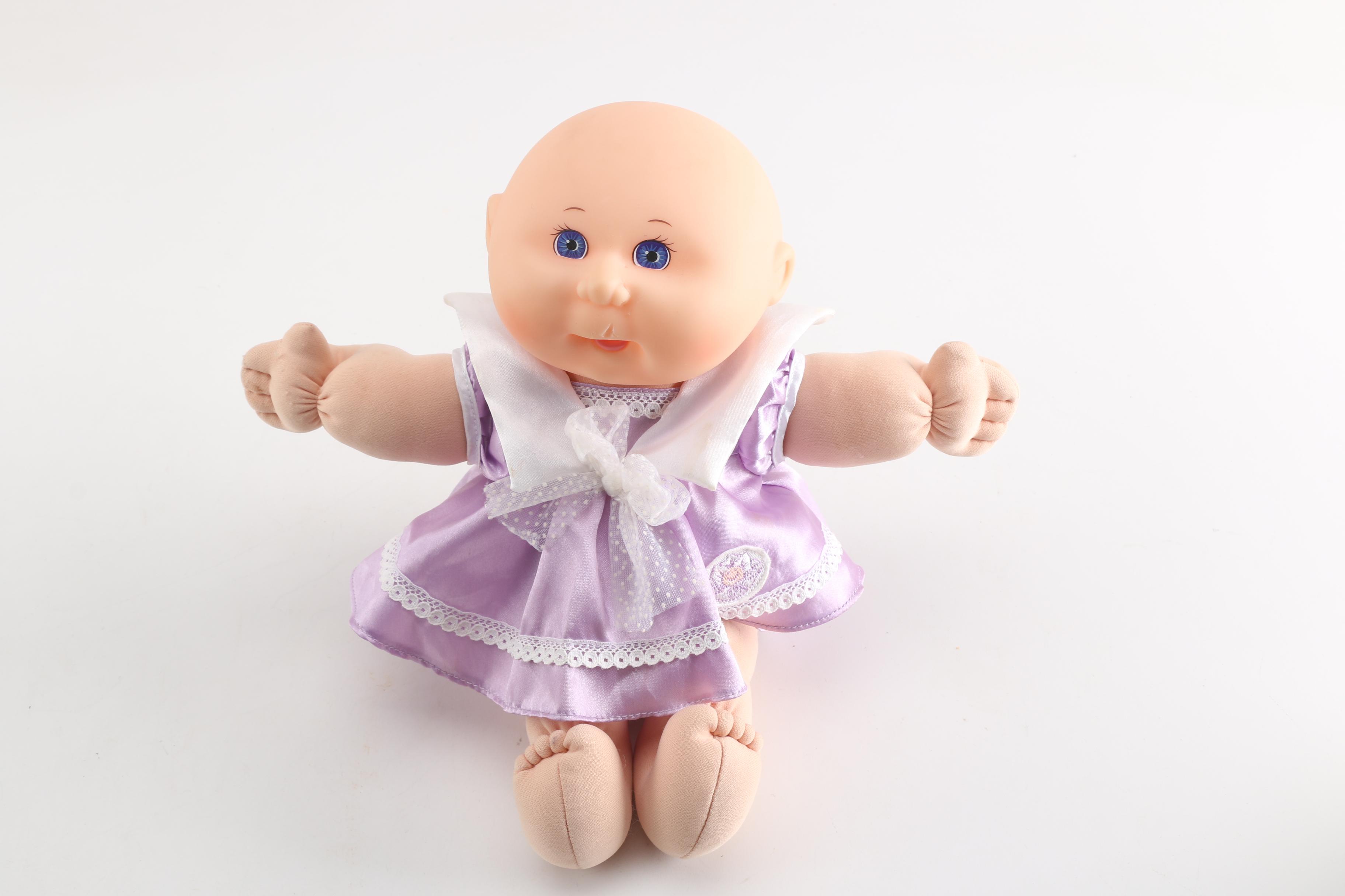 Vintage Cabbage Patch Kid and Doll Carriage with Picnic Basket