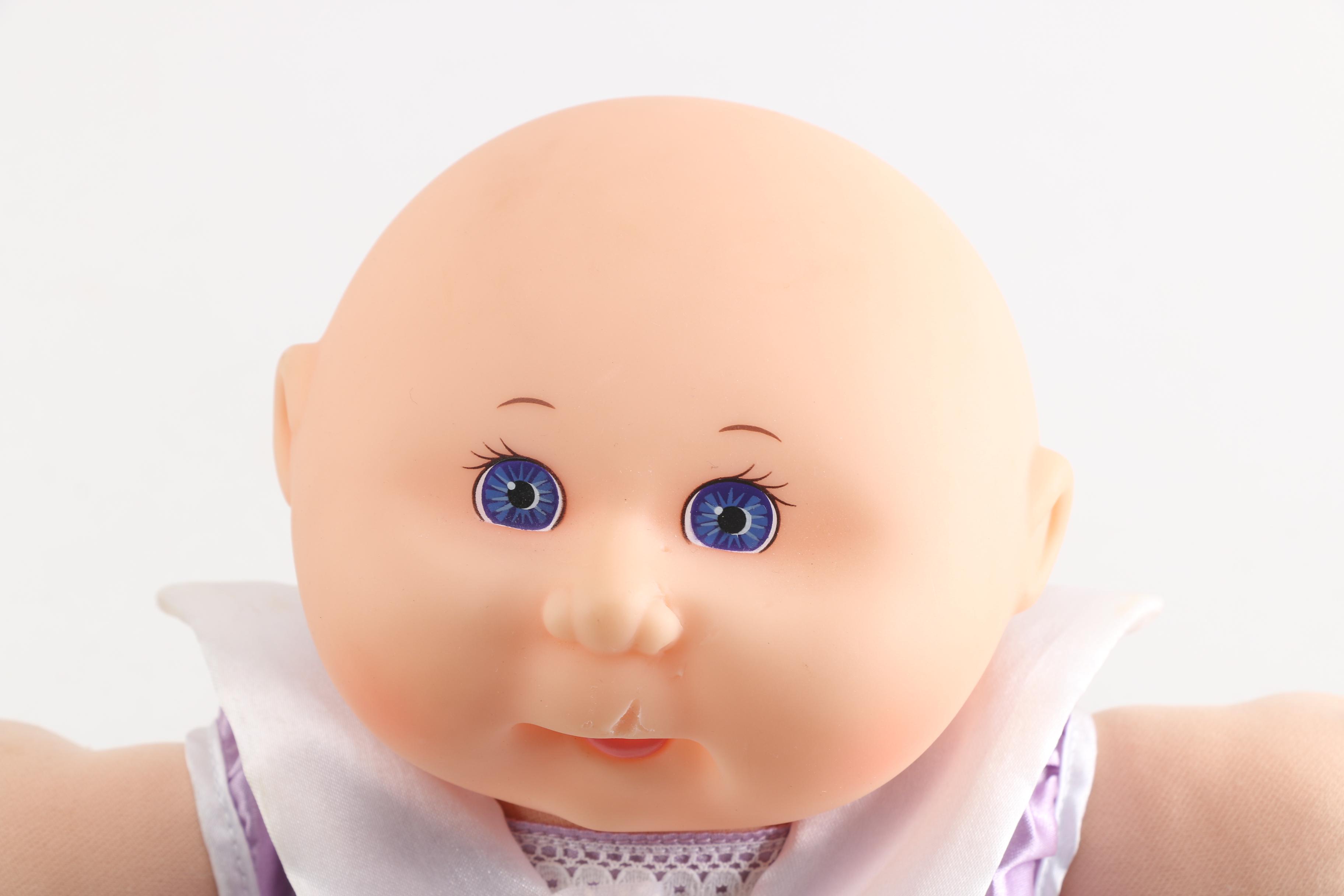 Vintage Cabbage Patch Kid and Doll Carriage with Picnic Basket