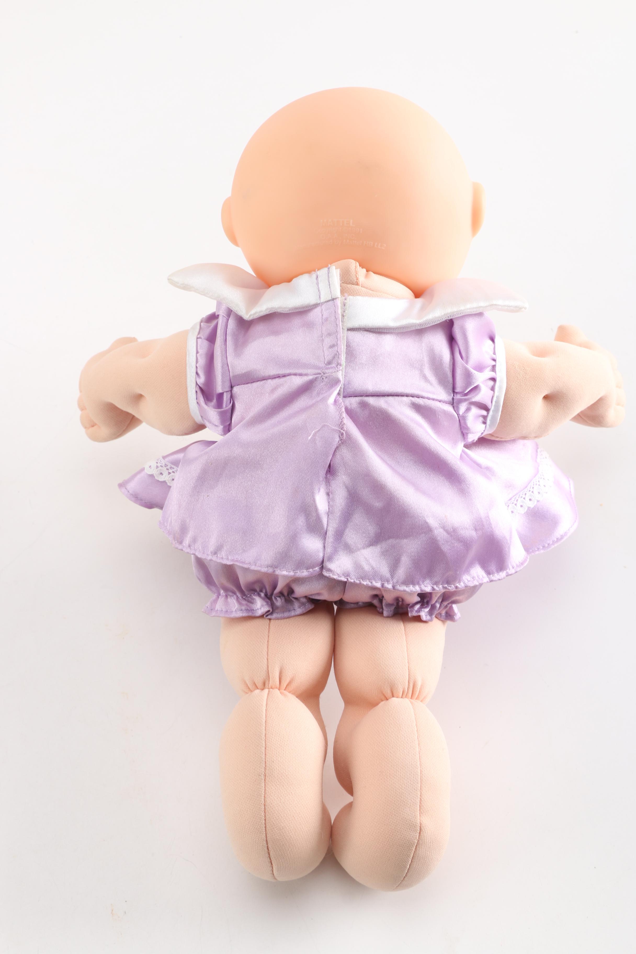 Vintage Cabbage Patch Kid and Doll Carriage with Picnic Basket