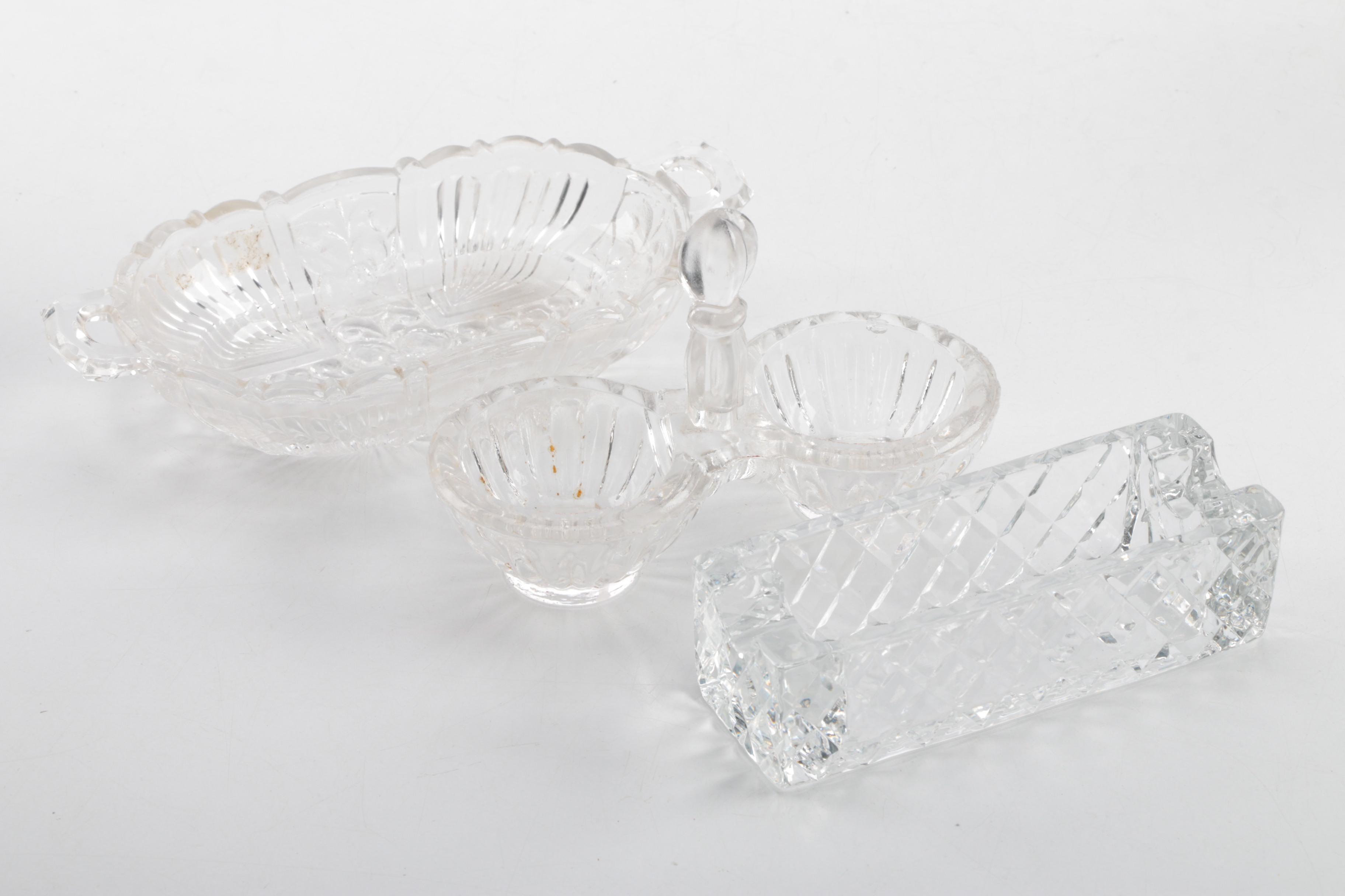 Vintage Crystal and Glass Tableware and Decor including Arcoroc