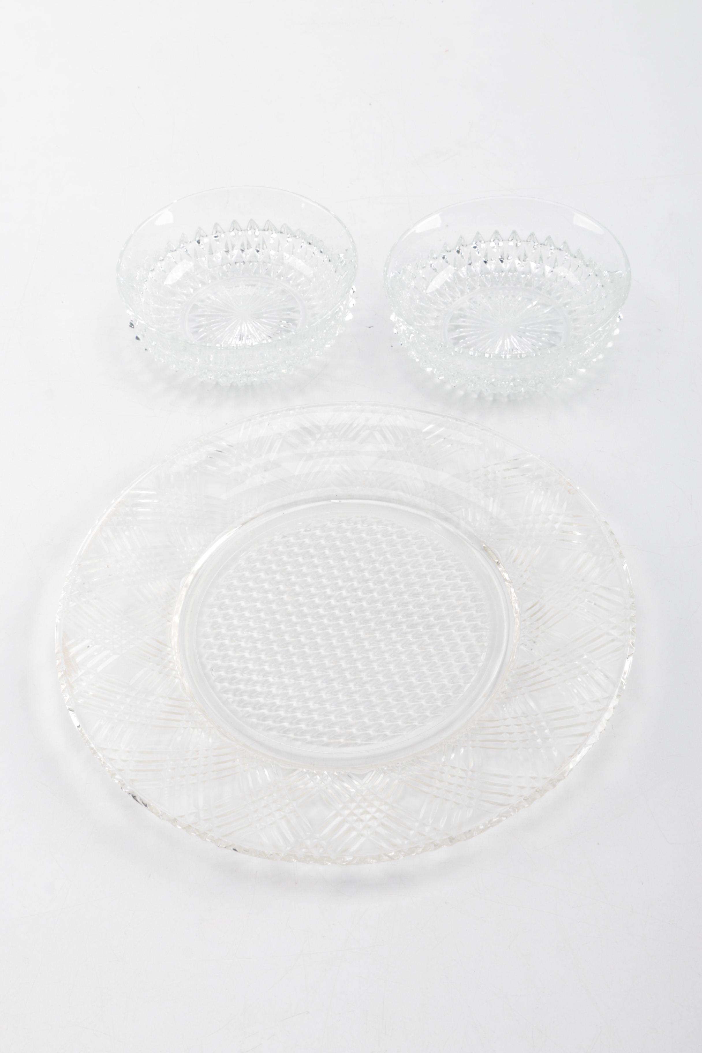 Vintage Crystal and Glass Tableware and Decor including Arcoroc