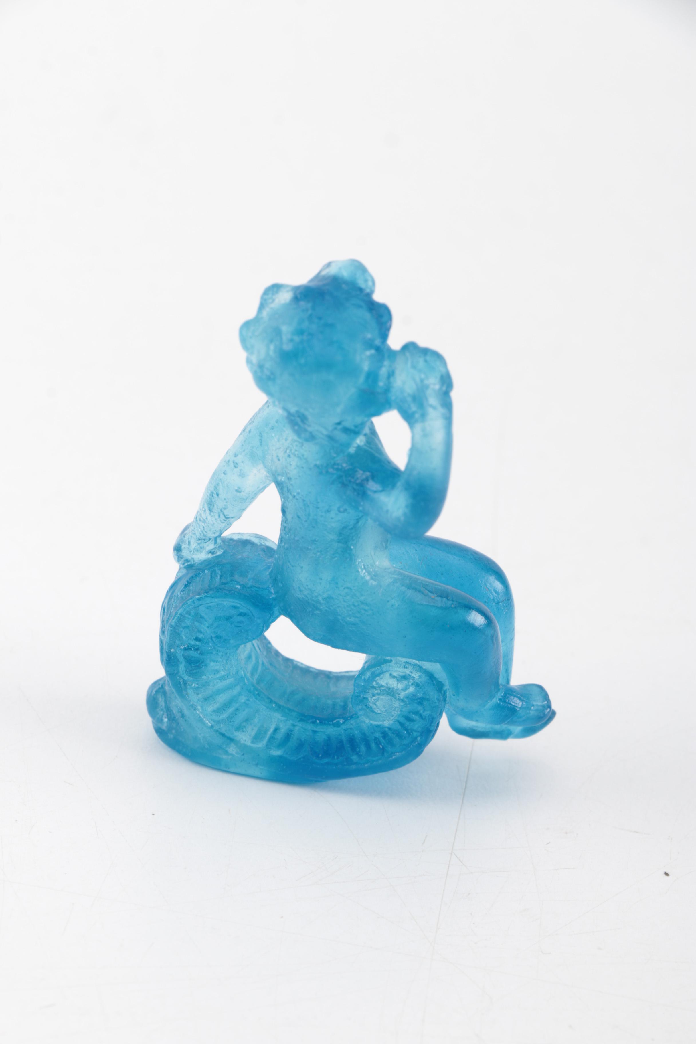 Daum Blue Art Glass Figurines
