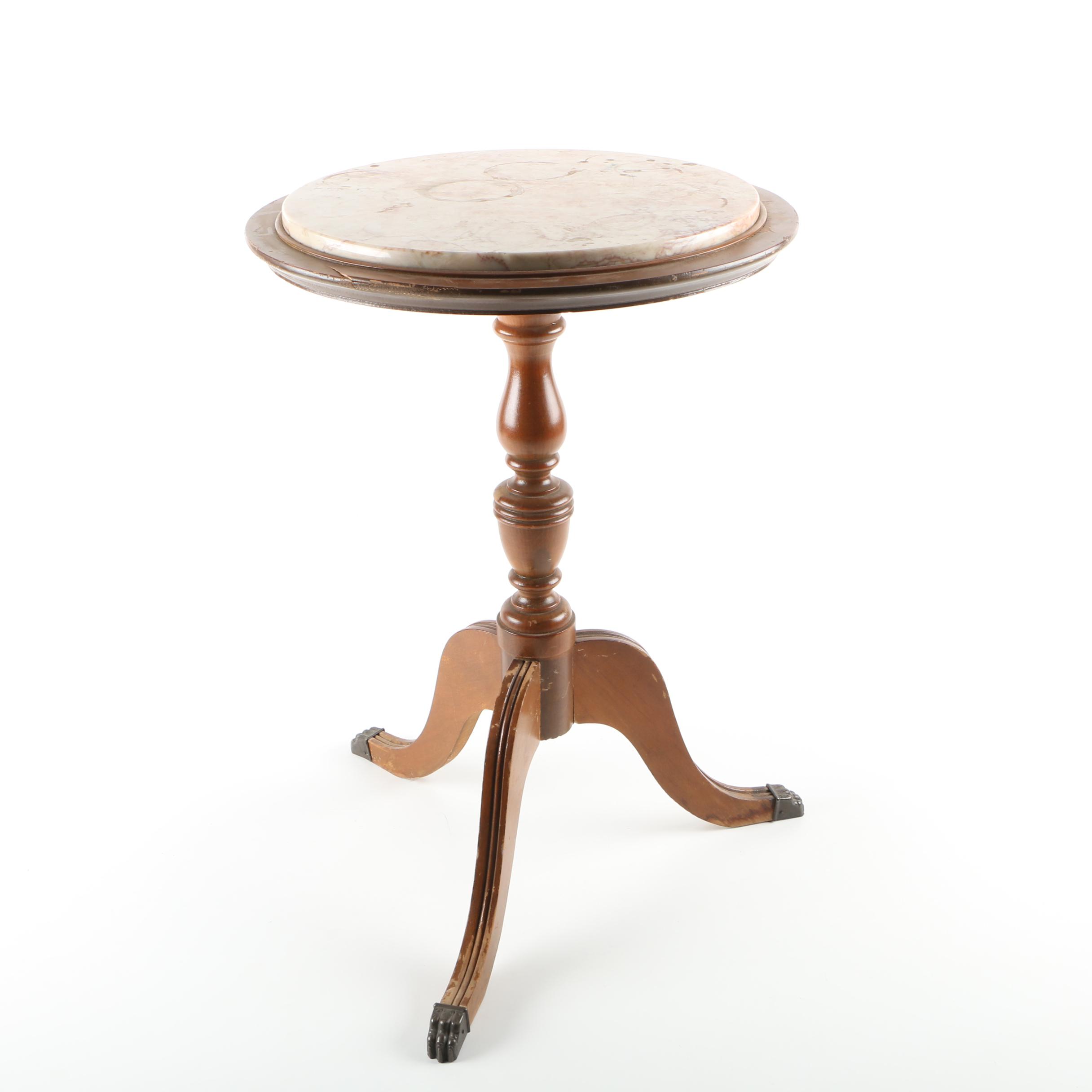 Stone Top Side Table