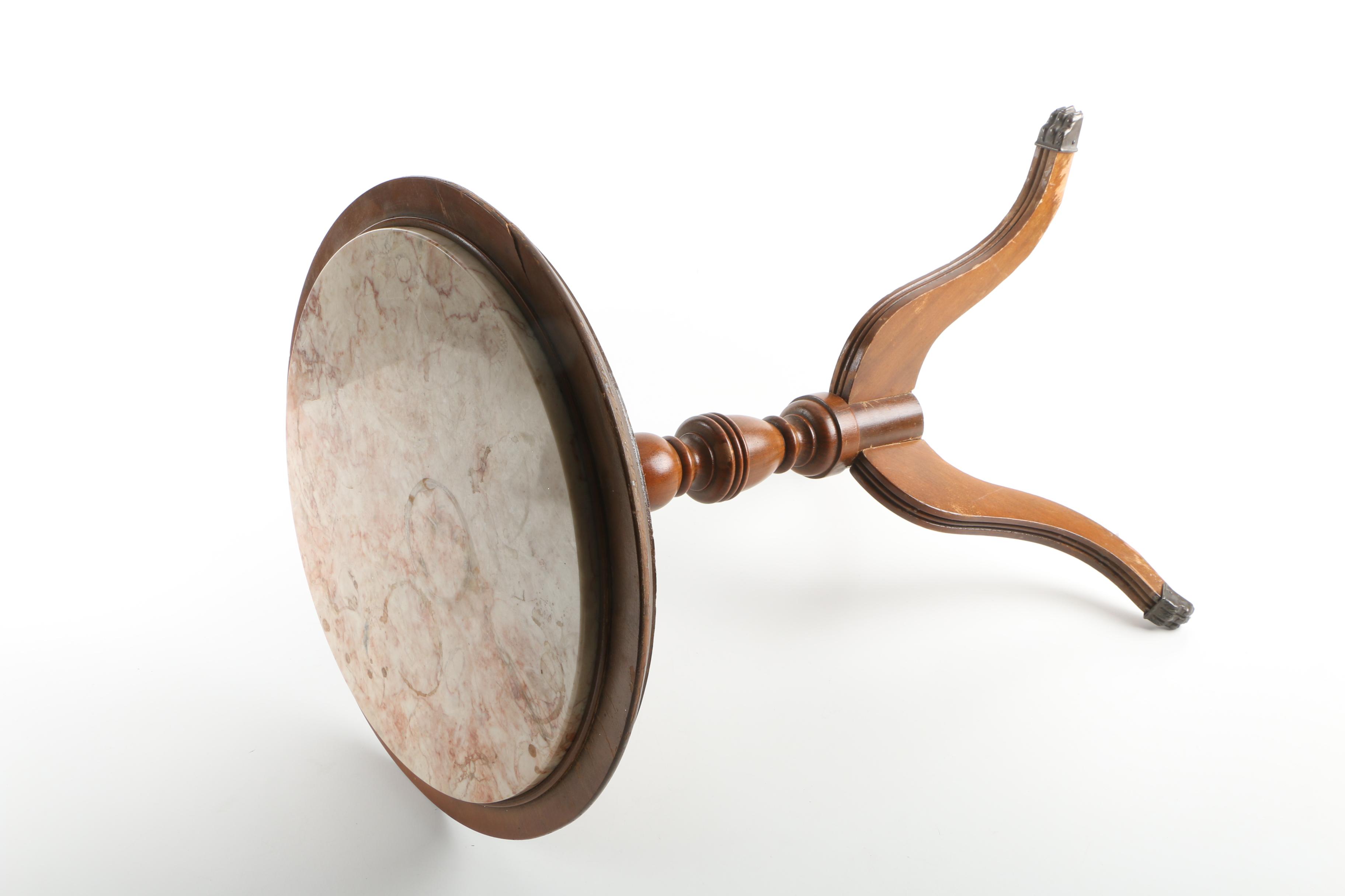 Stone Top Side Table