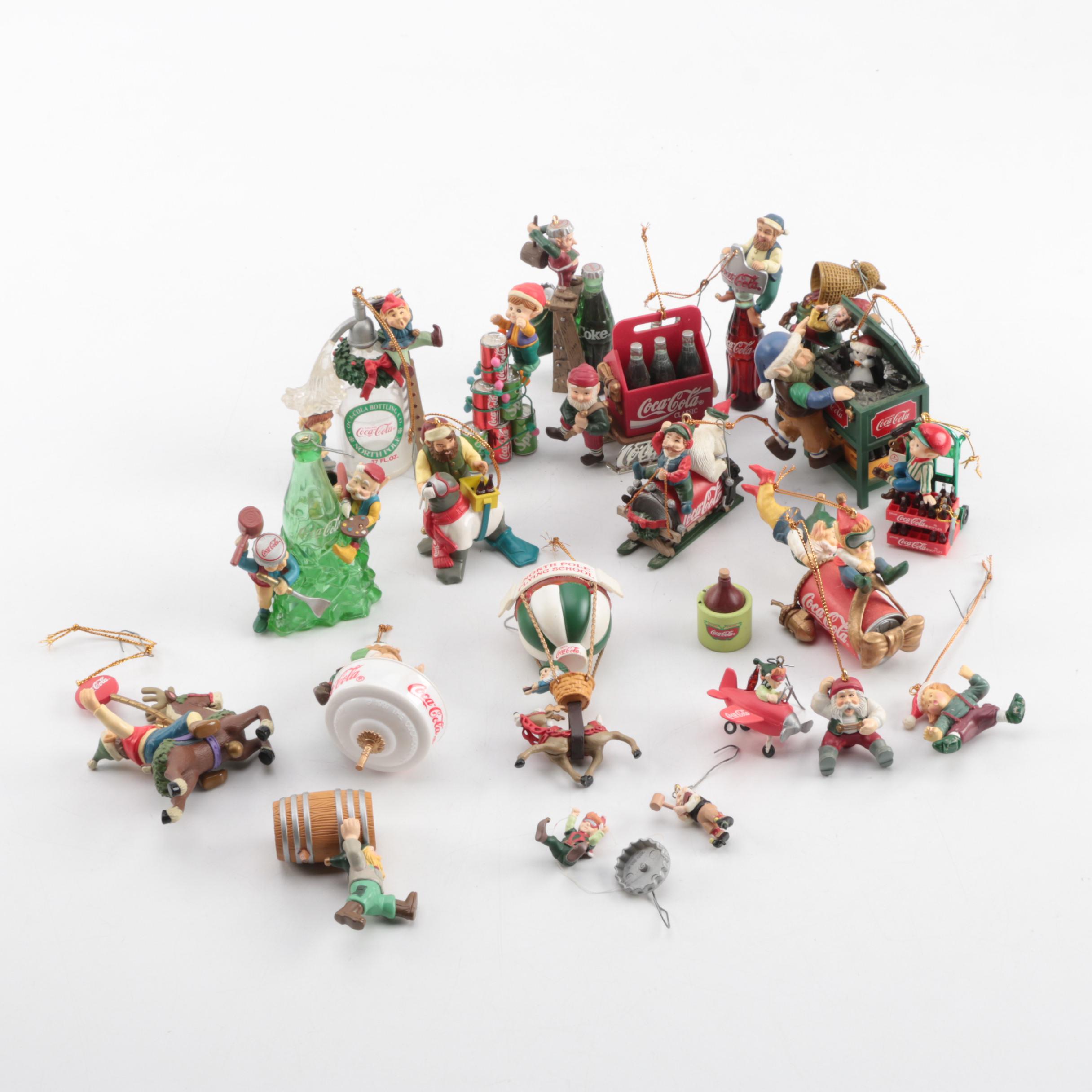 Elf and Coca Cola Theme Christmas Tree Ornaments