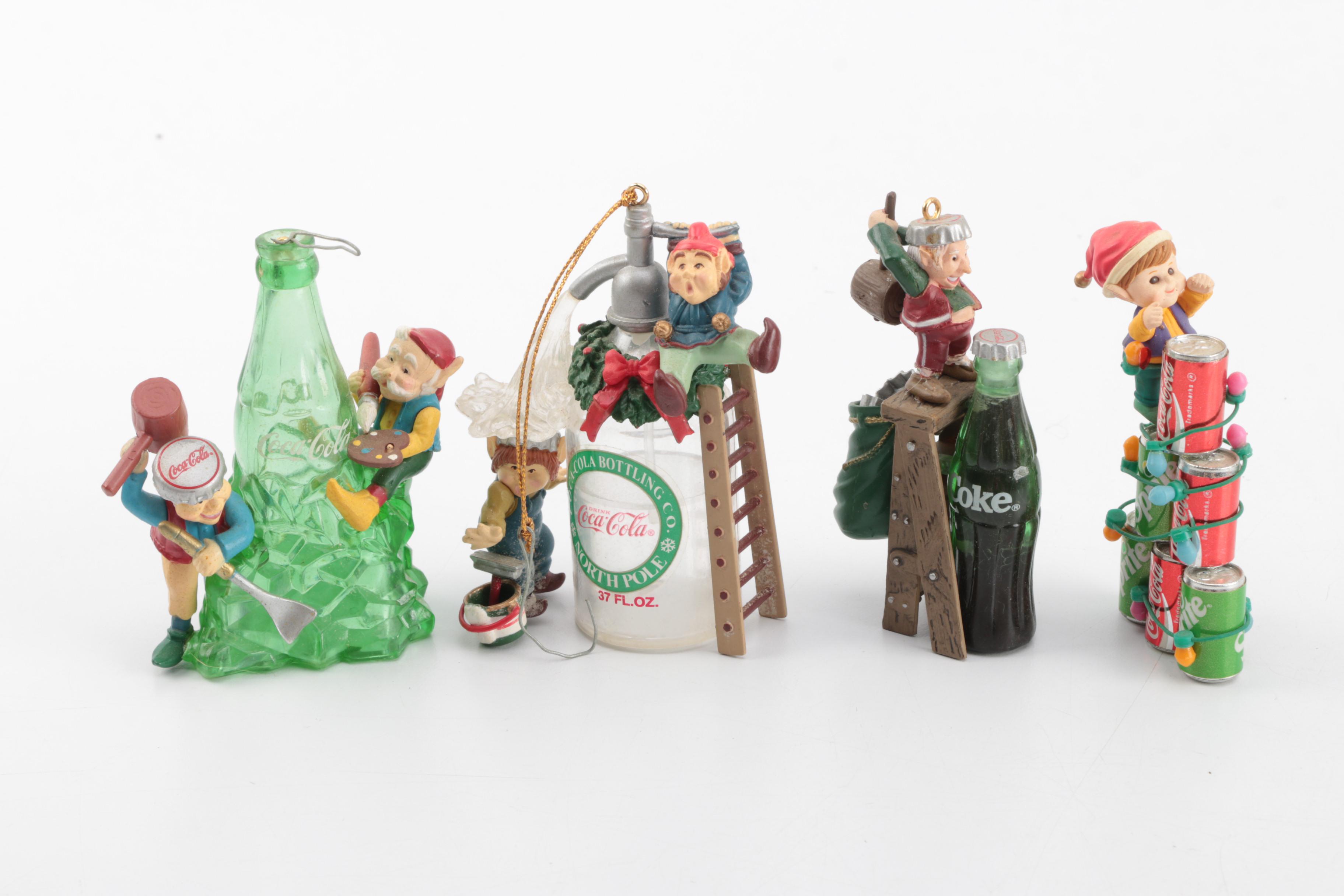 Elf and Coca Cola Theme Christmas Tree Ornaments