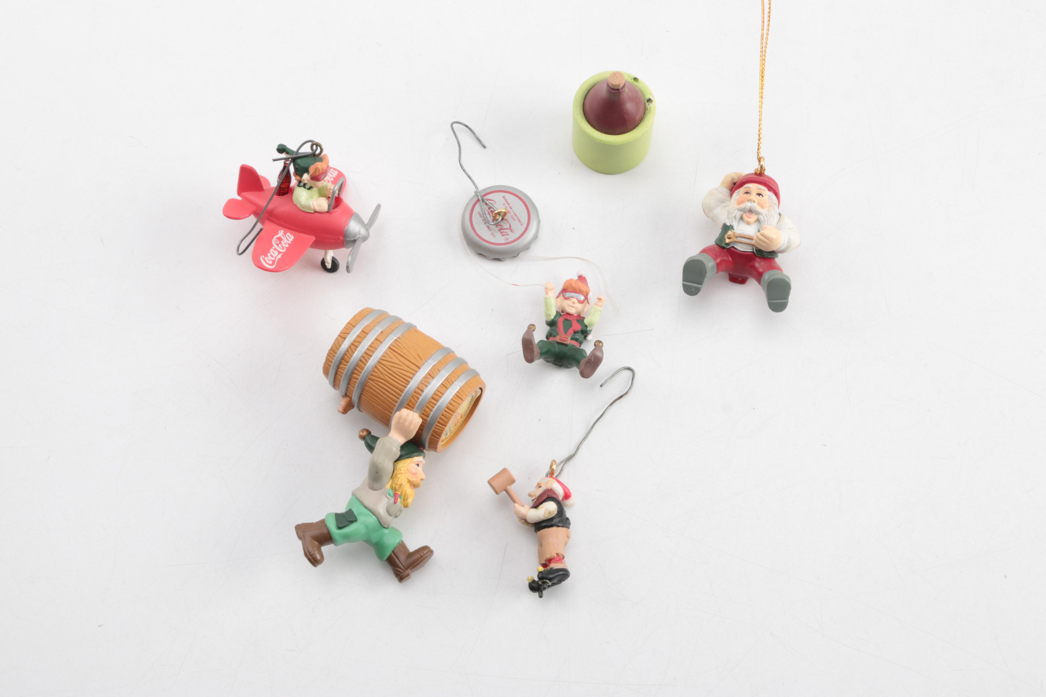 Elf and Coca Cola Theme Christmas Tree Ornaments
