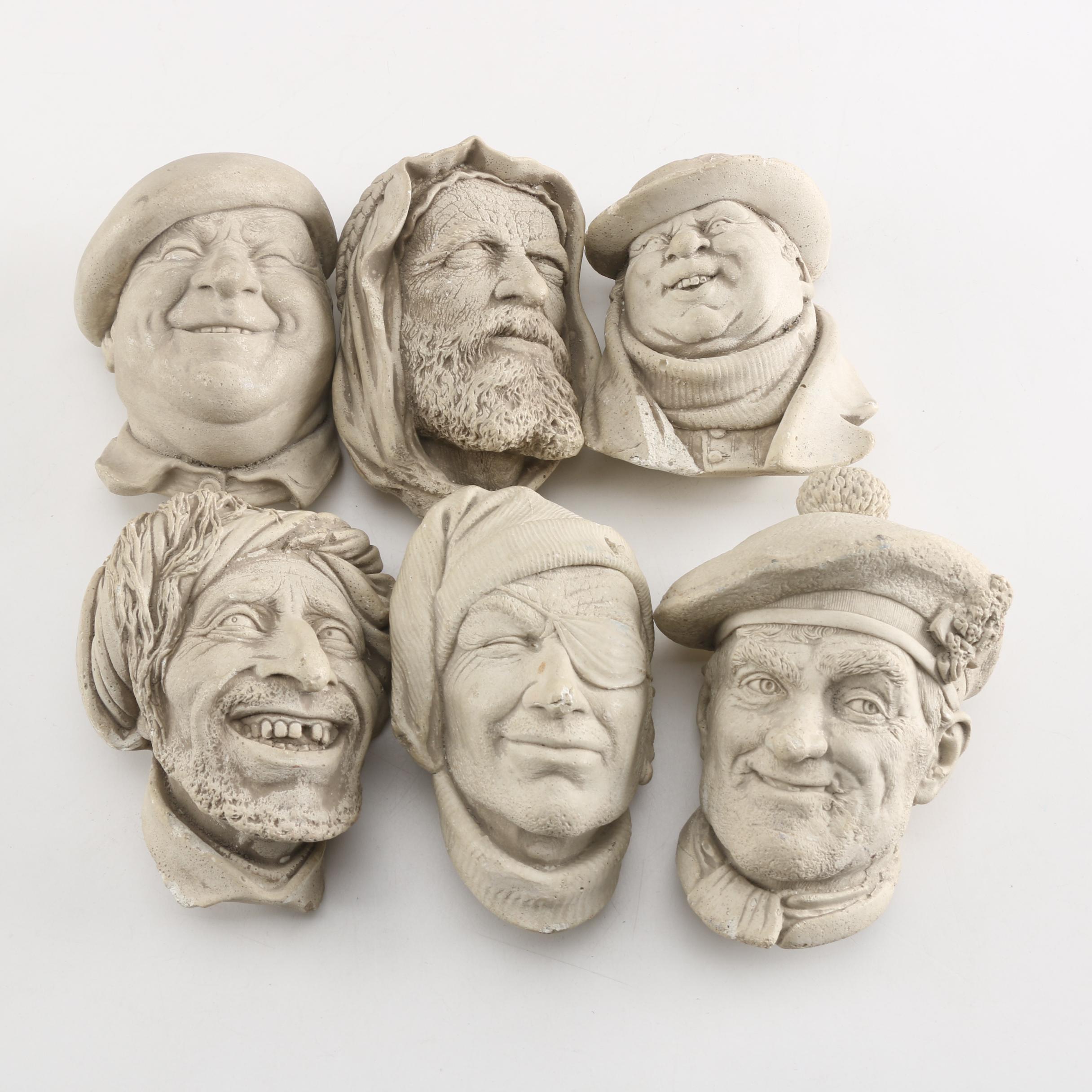 Vintage Chalkware Heads