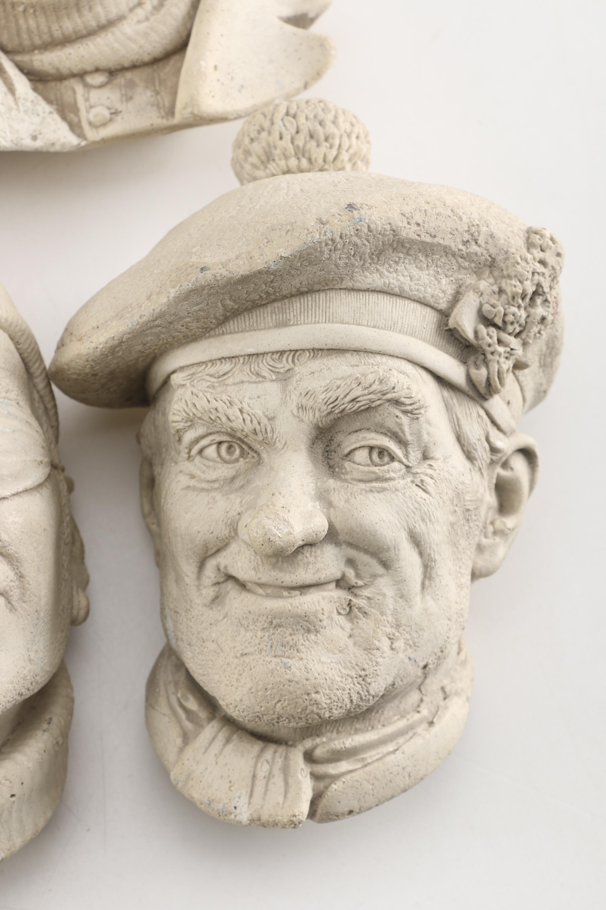 Vintage Chalkware Heads