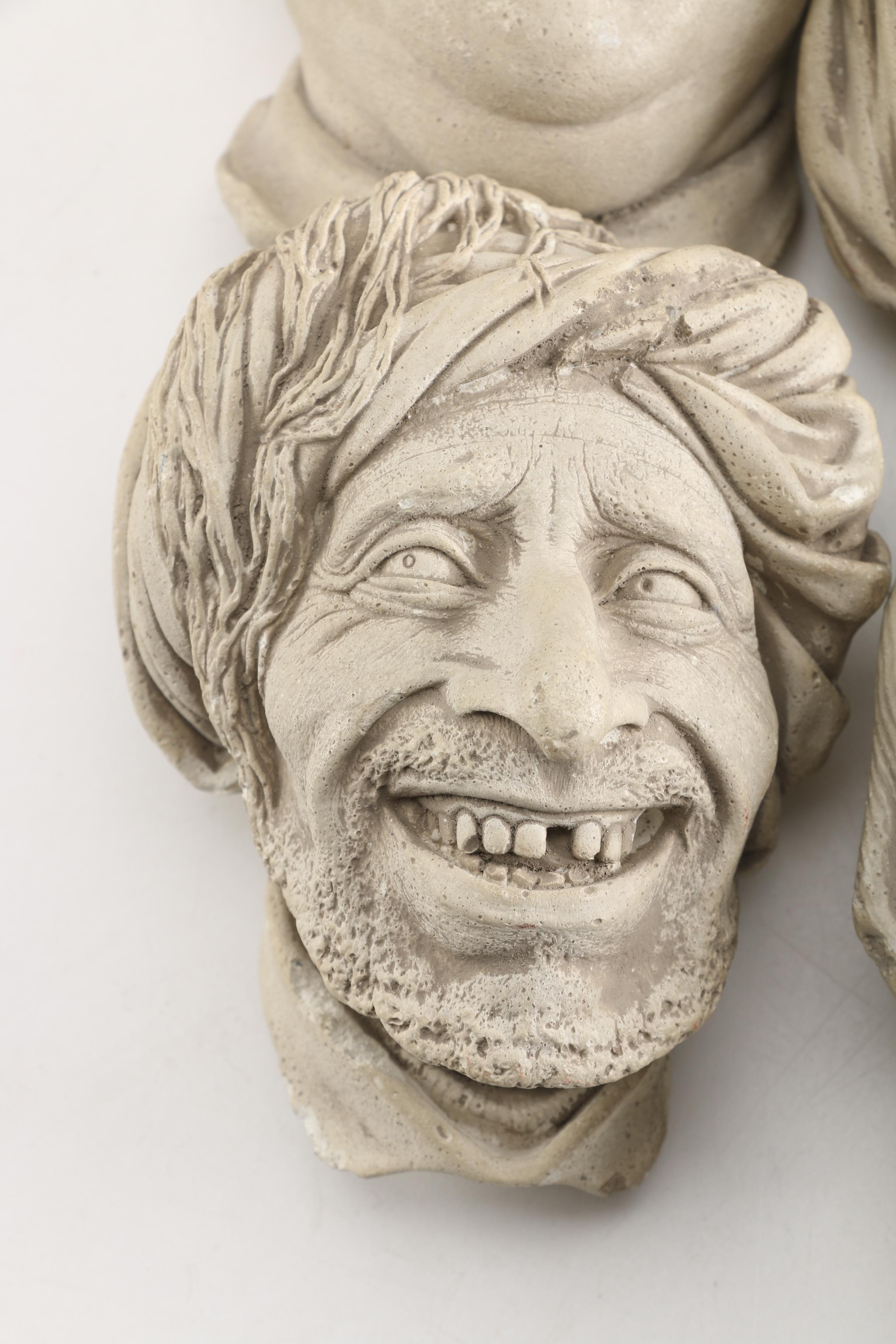 Vintage Chalkware Heads